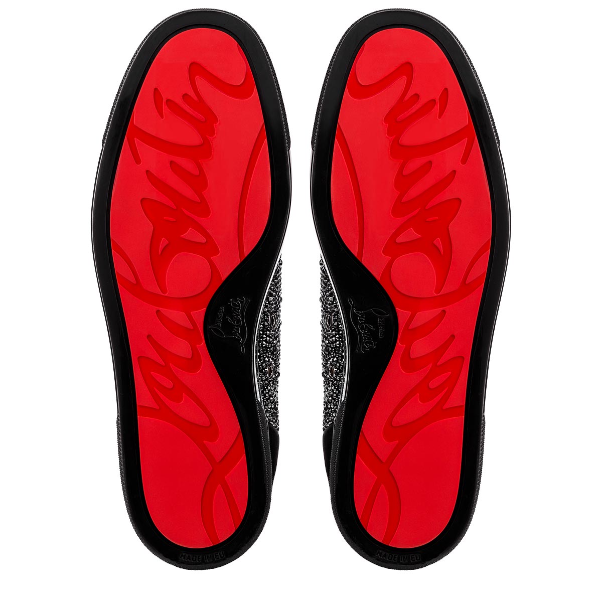 Louis Junior Strass Sneakers Suede calf and strass Black