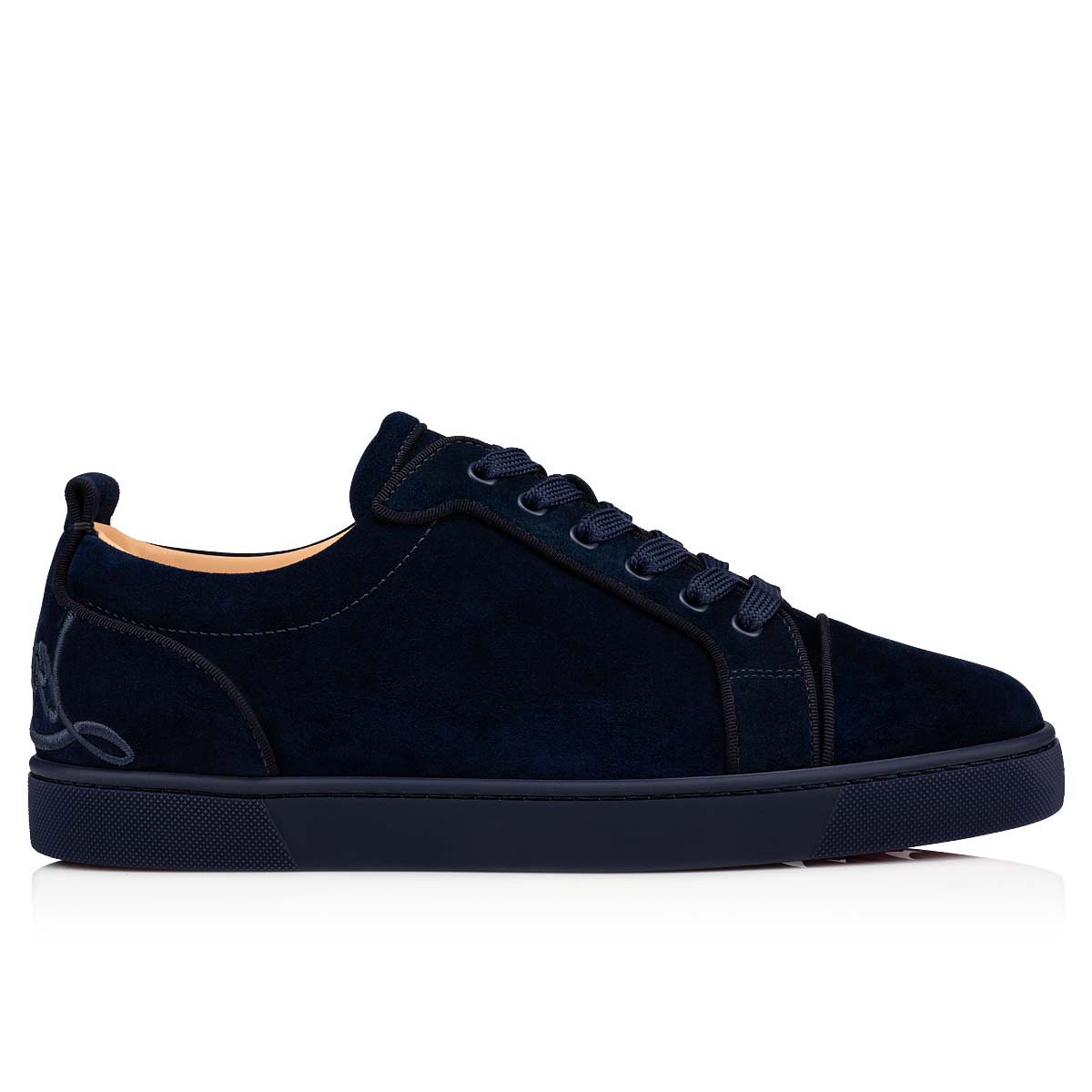 Christian Louboutin Louis Junior Studded Suede Trainers in Blue