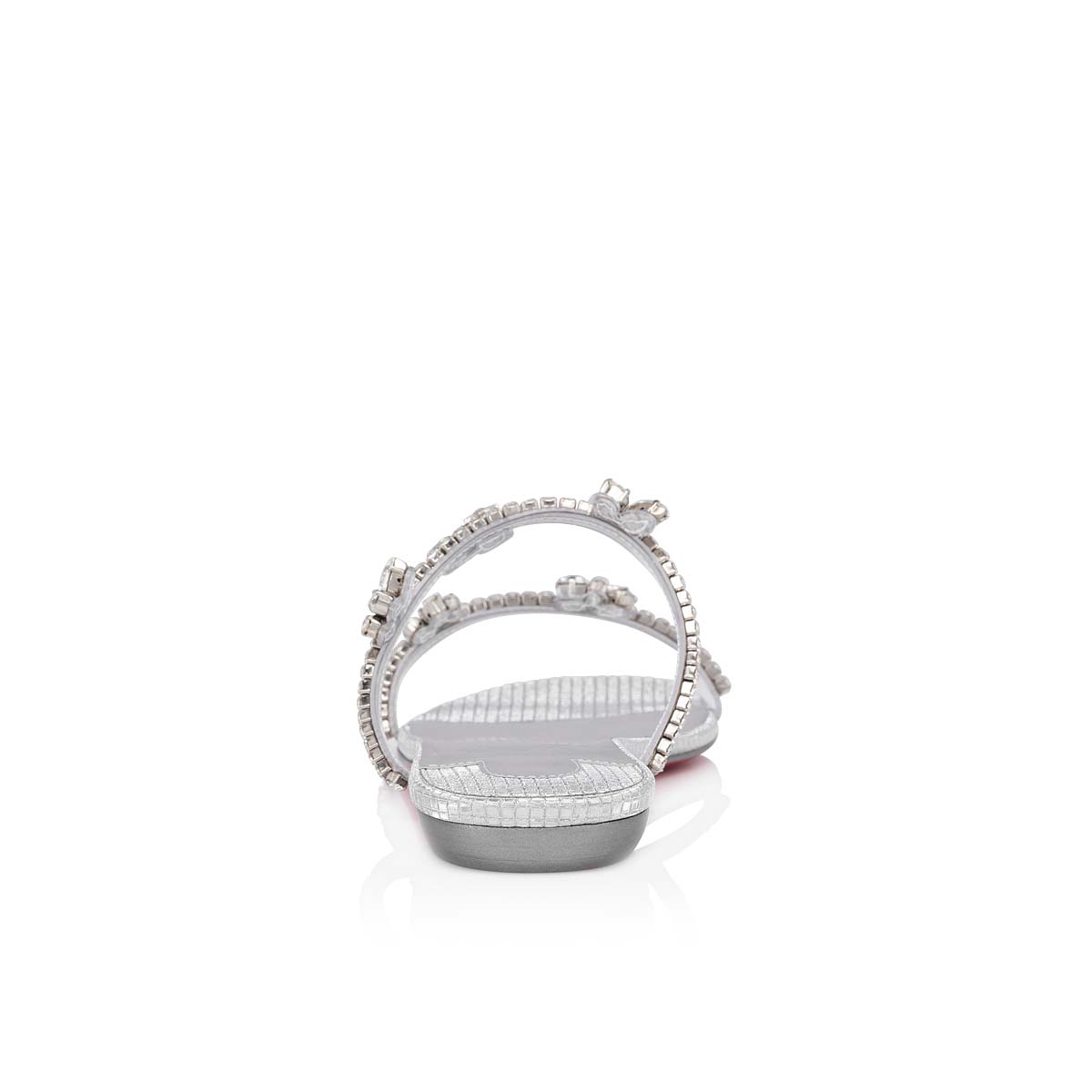 Just Queenie - Sandals - PVC and cotton - Silver - Christian Louboutin