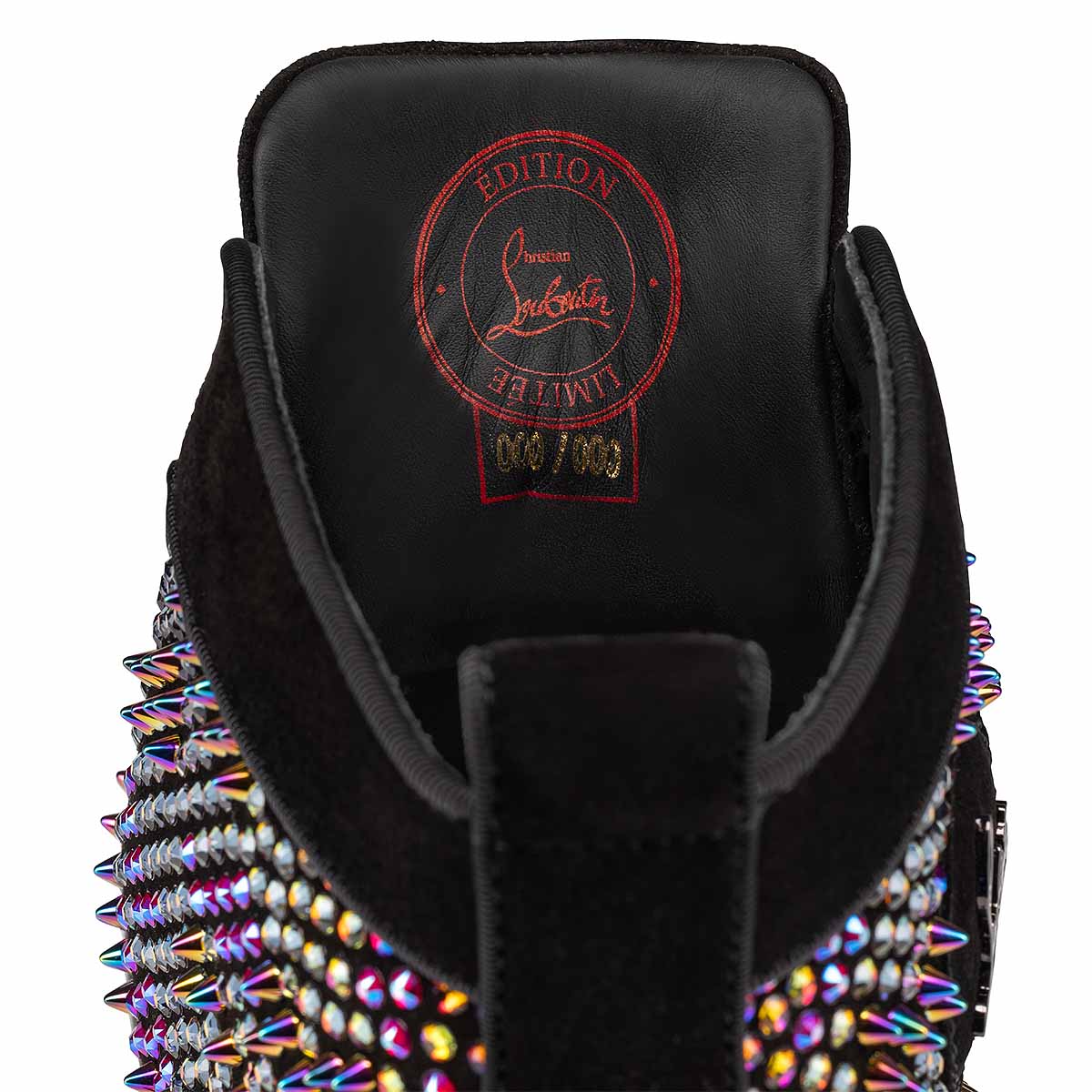 ✺Rare✺ CHRISTIAN LOUBOUTIN Louis Strass Suede Hi-Top Sneaker