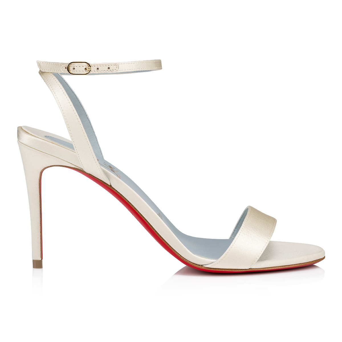 Loubigirl 85mm Strappy sandals Crepe satin Off white Women Christian Louboutin United Kingdom