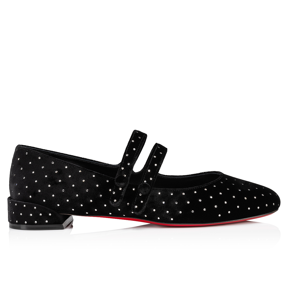 Louis Strass - Sneakers - Suede calf and strass - Black - Christian  Louboutin