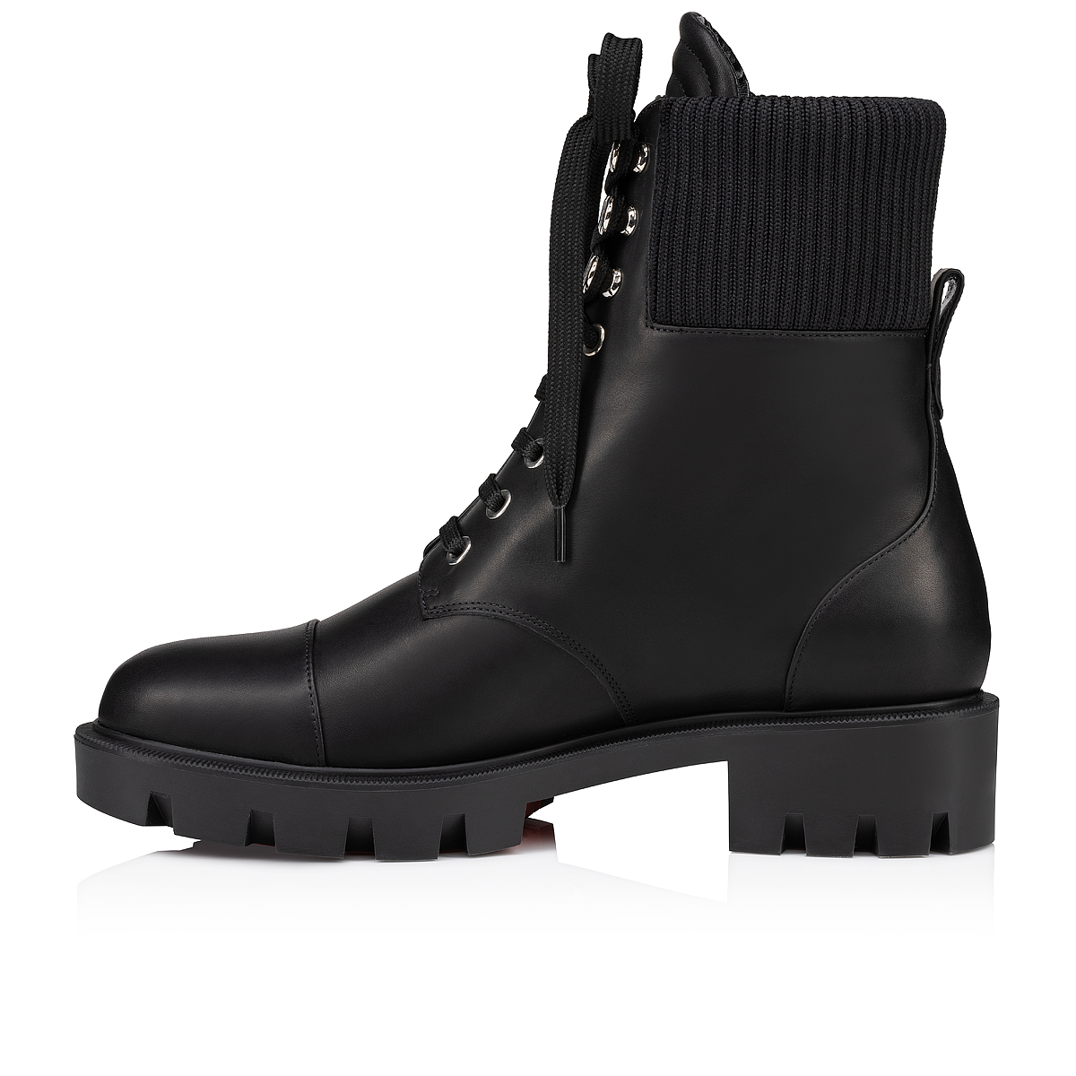En Hiver Lug Bottines Cuir de veau Noir Femme Christian