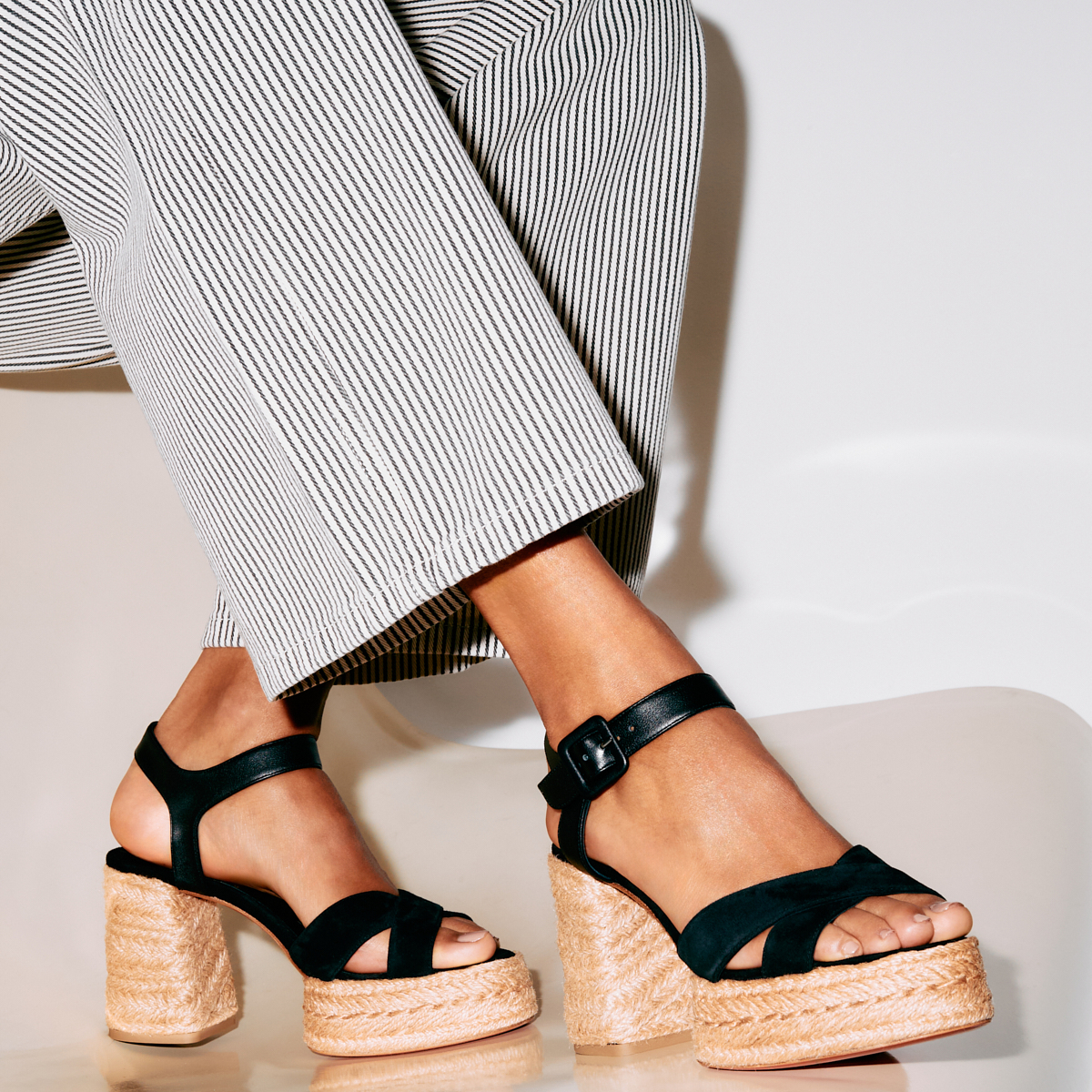 Christian Louboutin Calakala スエード レザー サンダル 関送込 Calakala - 85 mm Espadrilles - Suede and calf leather