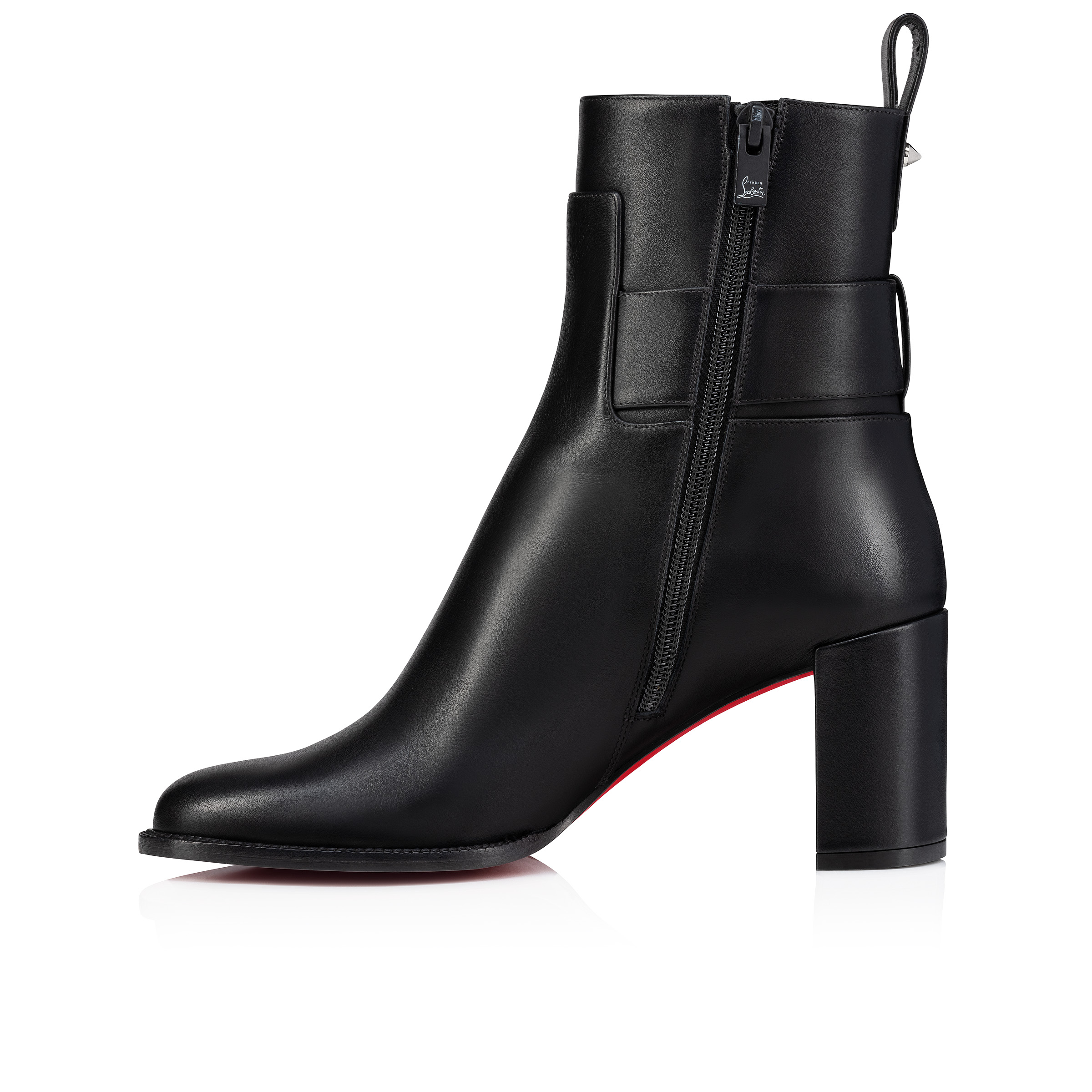靴 Christian Louboutin Booty 70 Calf 38 Christian Louboutin Booty 70 Calf 38 CL Zip 70 black leather ankle