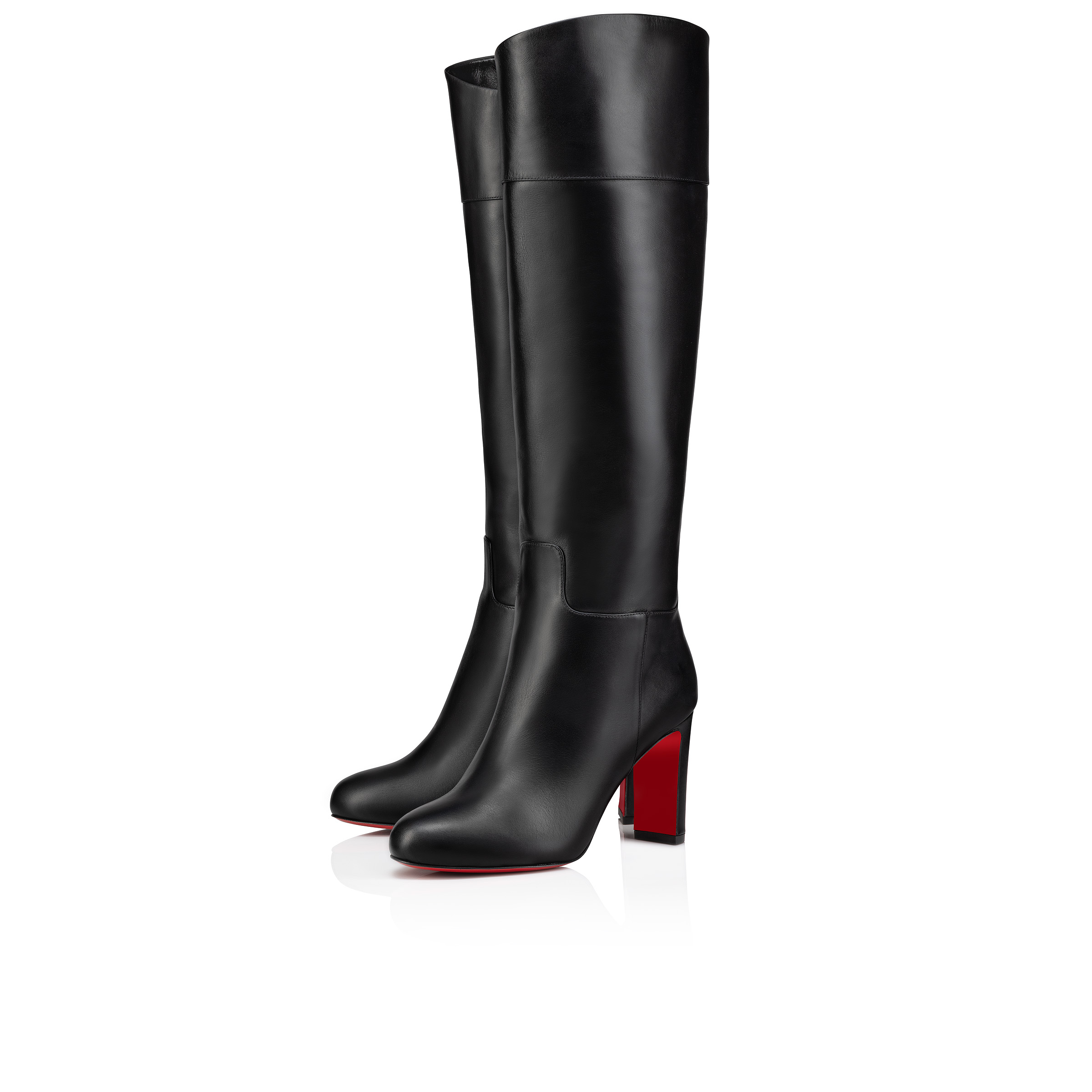 Loo Botta 85 mm Bottes Cuir de veau Noir Femme Christian Louboutin France