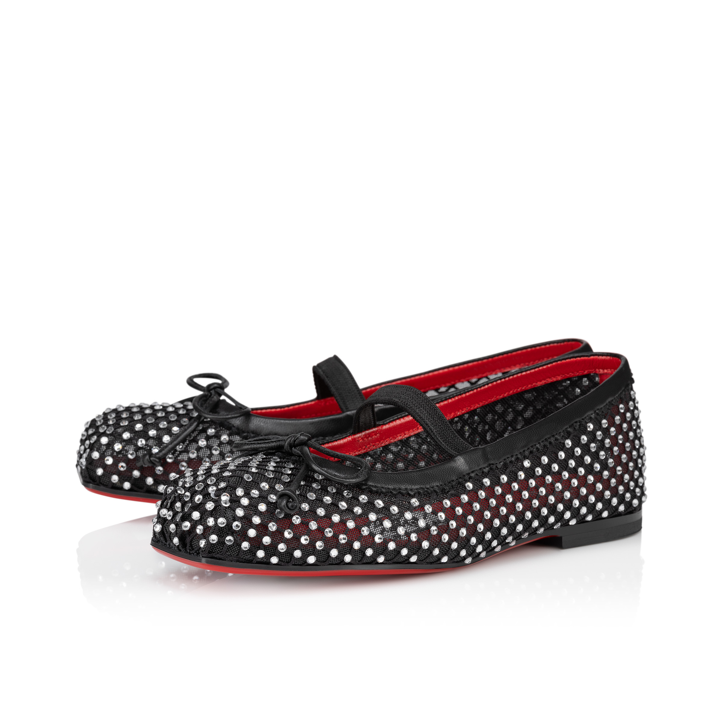 Louboutin strass flats shop
