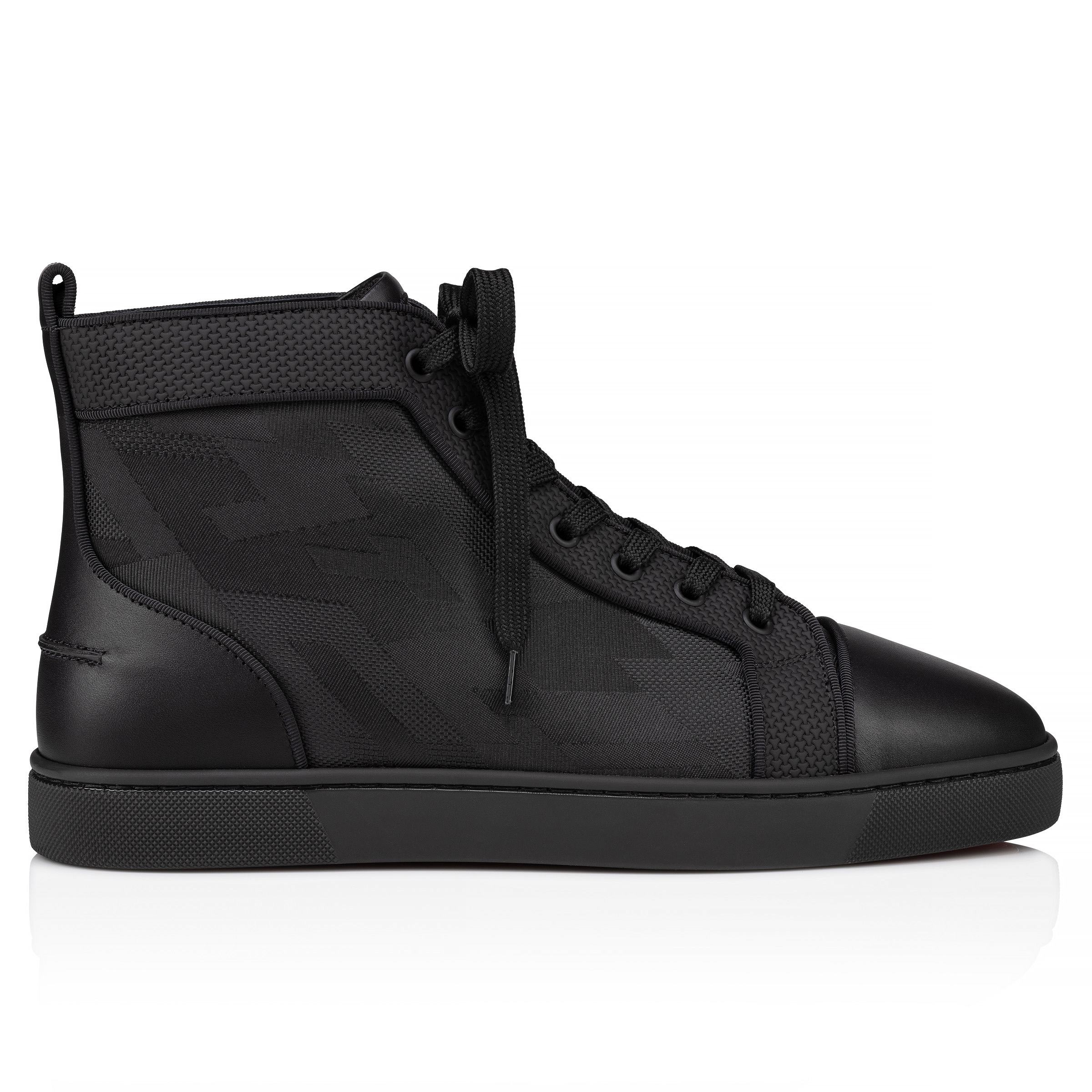 Louis Sneakers Cuir de veau et jacquard Noir Homme Christian Louboutin Suisse