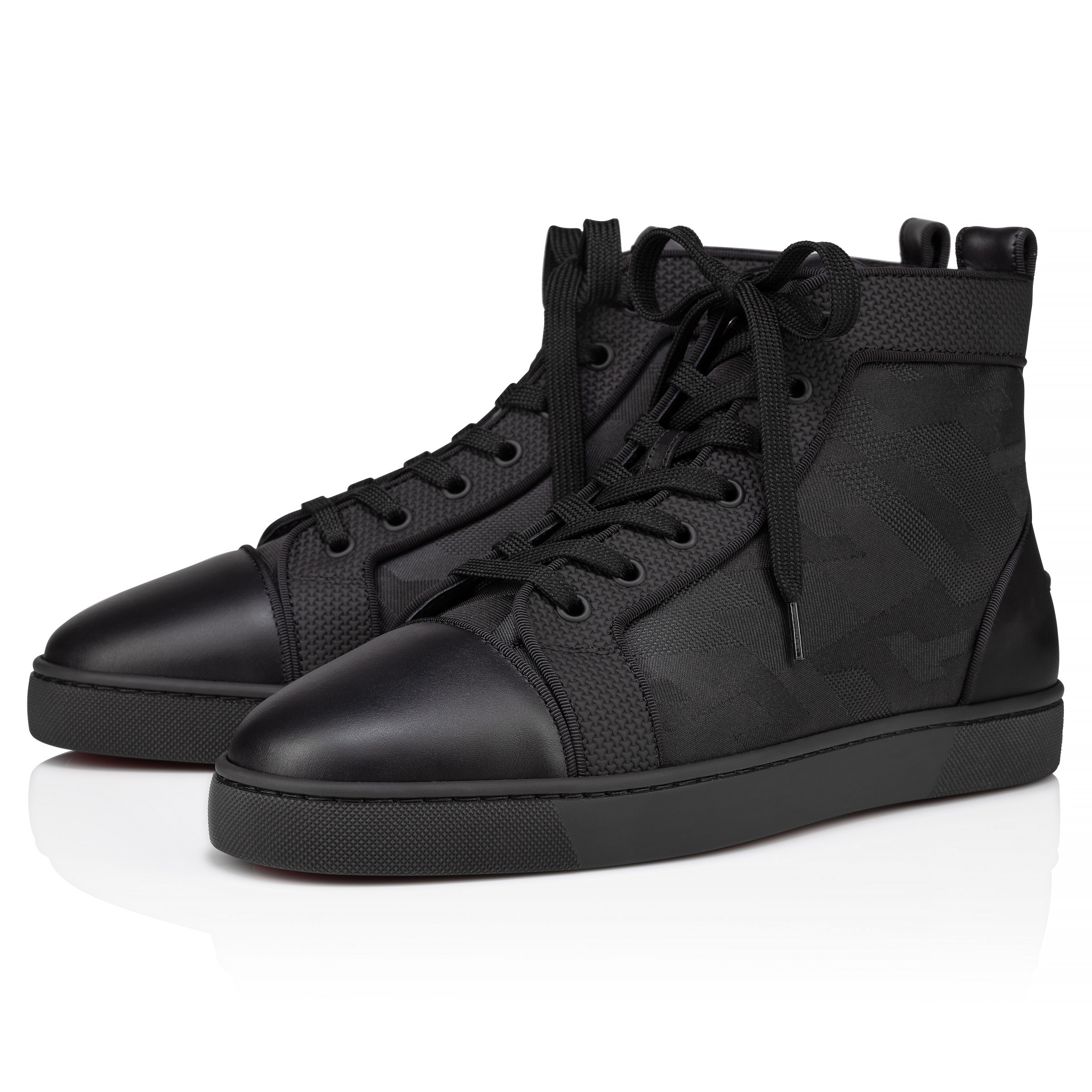 Christian Louboutin LOUIS ORLATO スニーカー39 Louis - Sneakers - Calf leather and jacquard - Black - Men