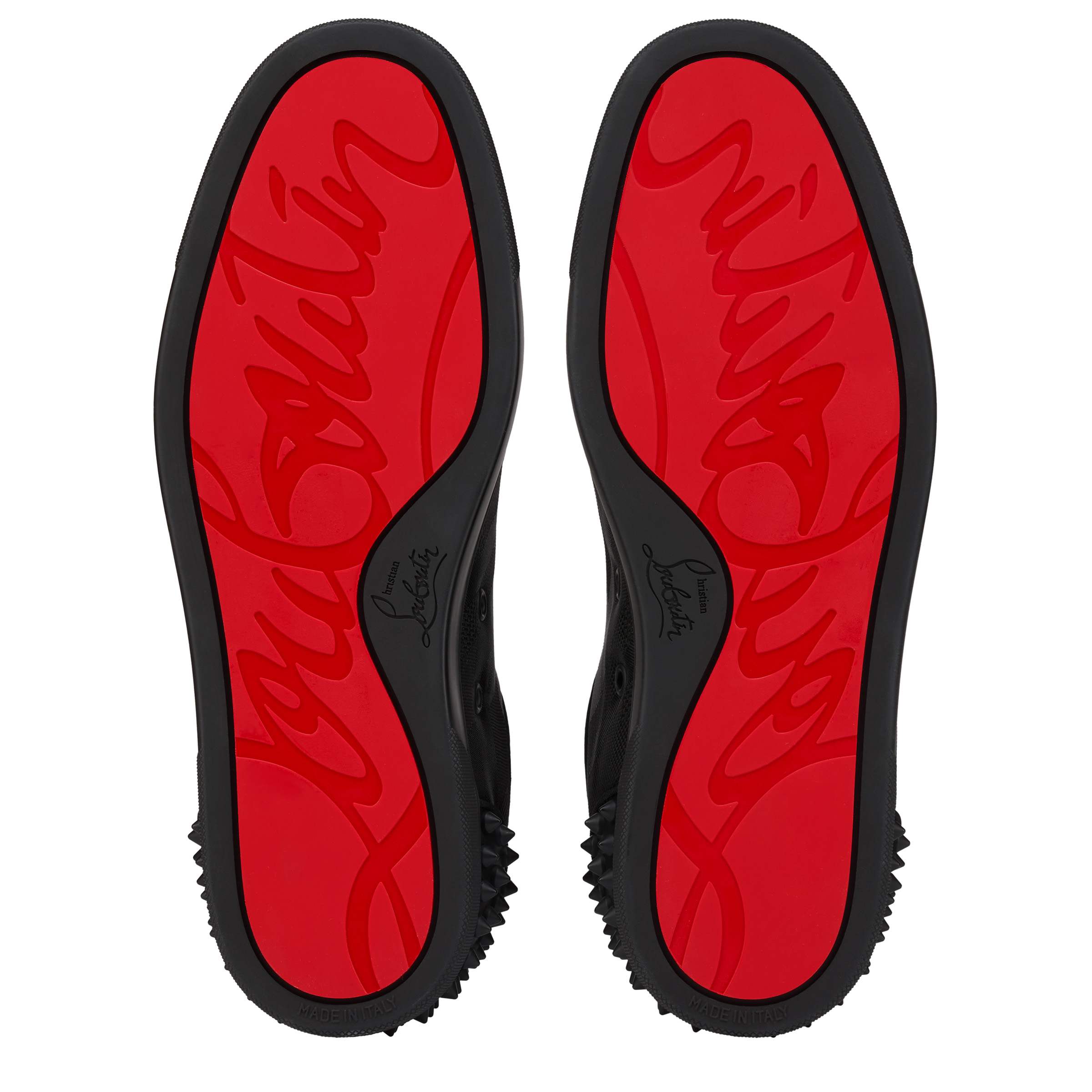 Seavaste 2 - Sneakers - Calf leather, jacquard and spikes - Black