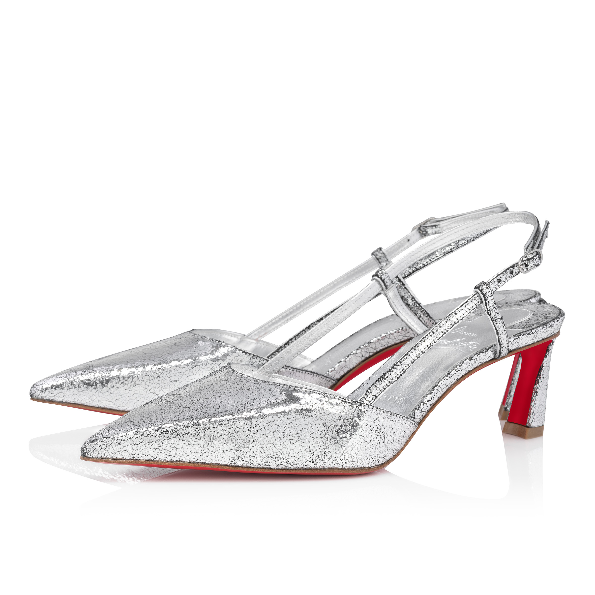Silver louboutin pumps clearance