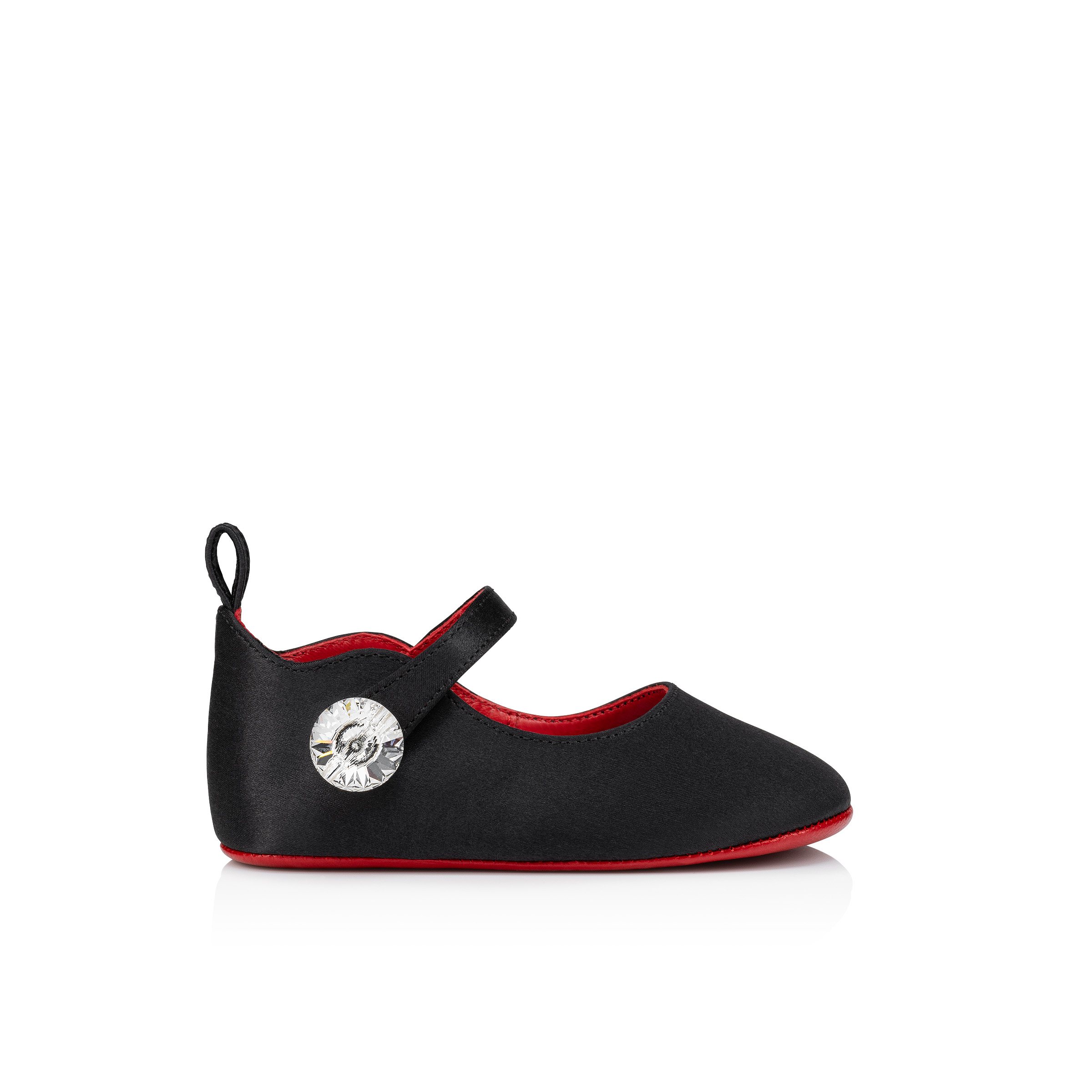 Baby Love Chick Strass Ballerines Crêpe satin et strass Noir