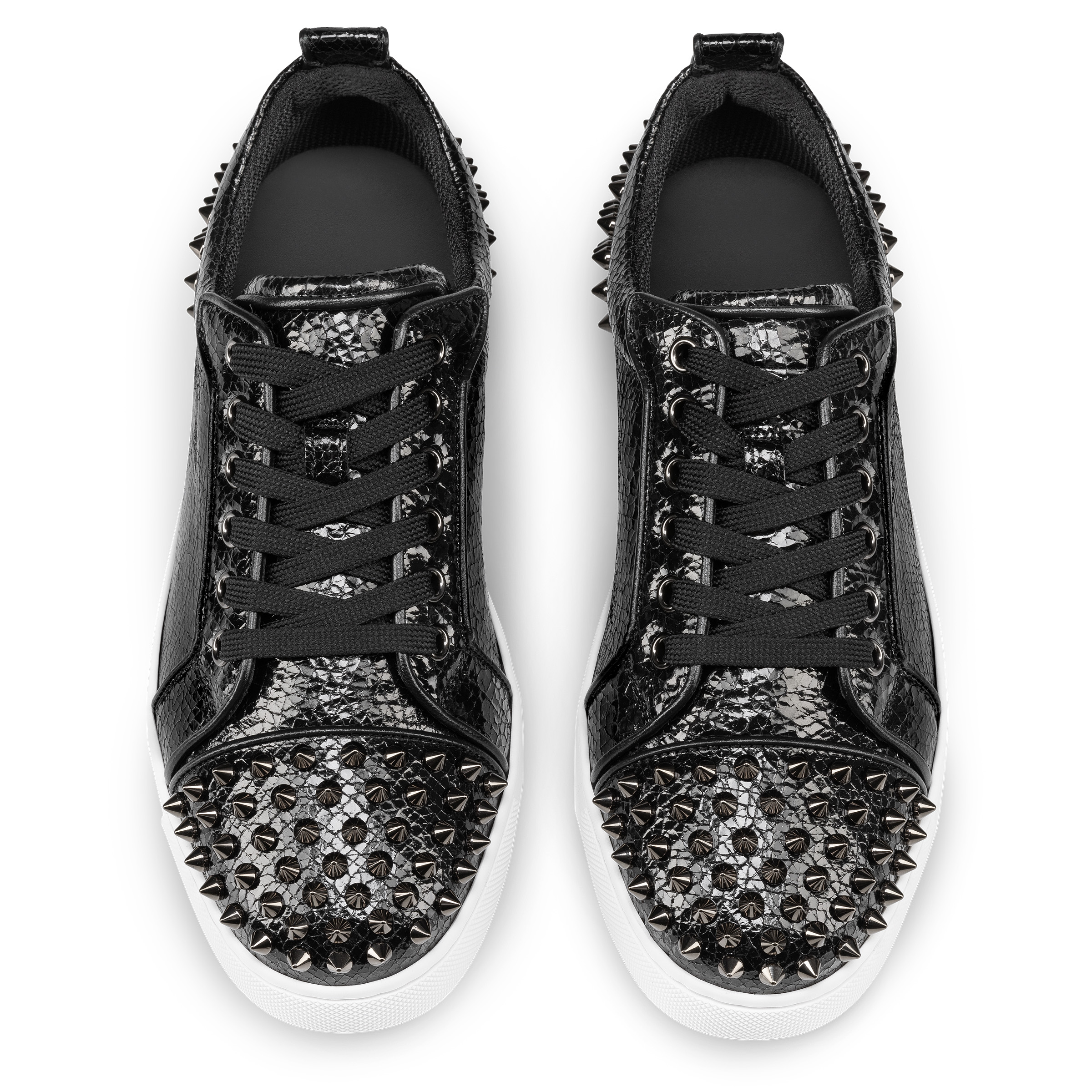 Louise Junior Spikes Sneakers Star laminated calf leather Black Women Christian Louboutin Germany