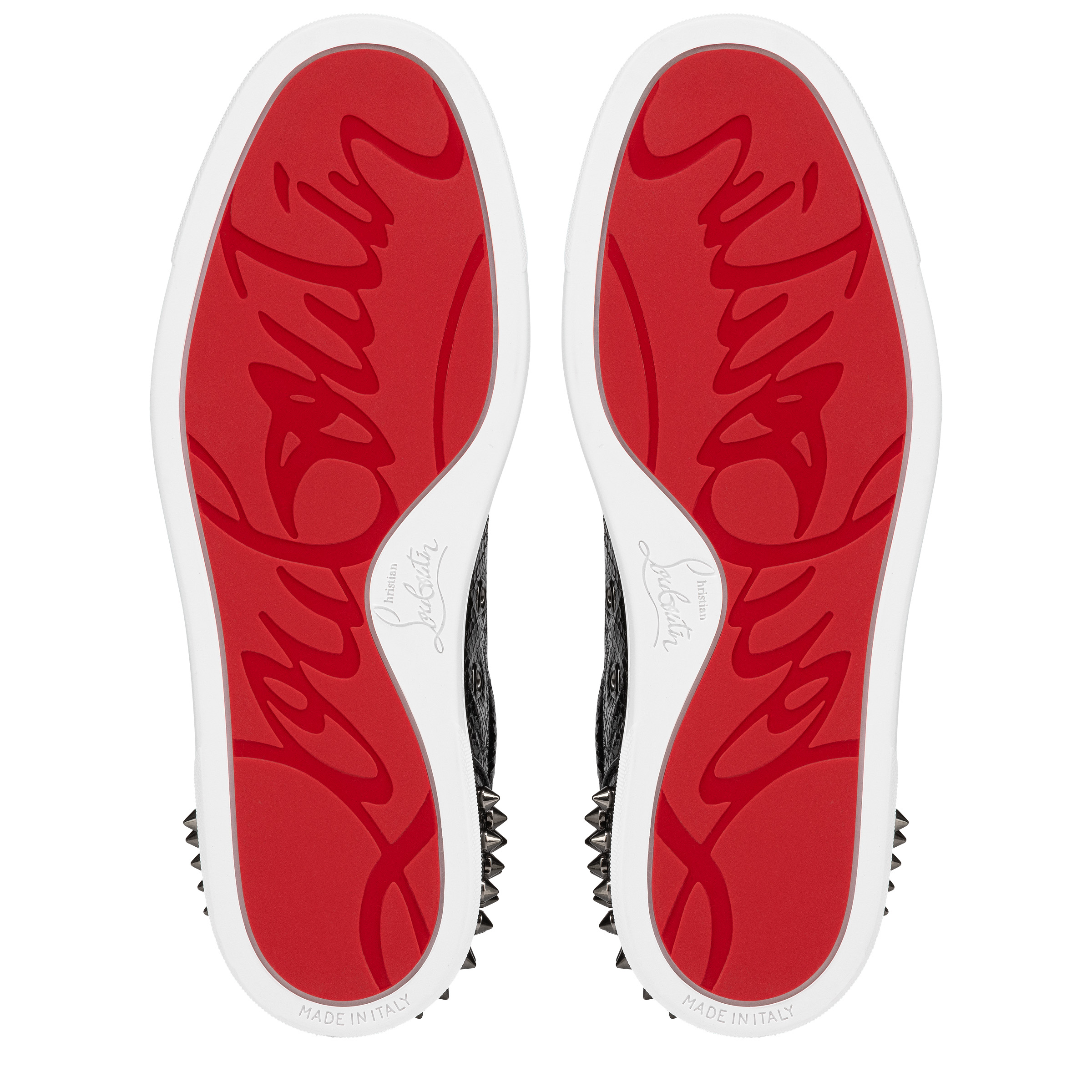 Louise Junior Spikes Sneakers Star laminated calf leather Black Women Christian Louboutin Spain