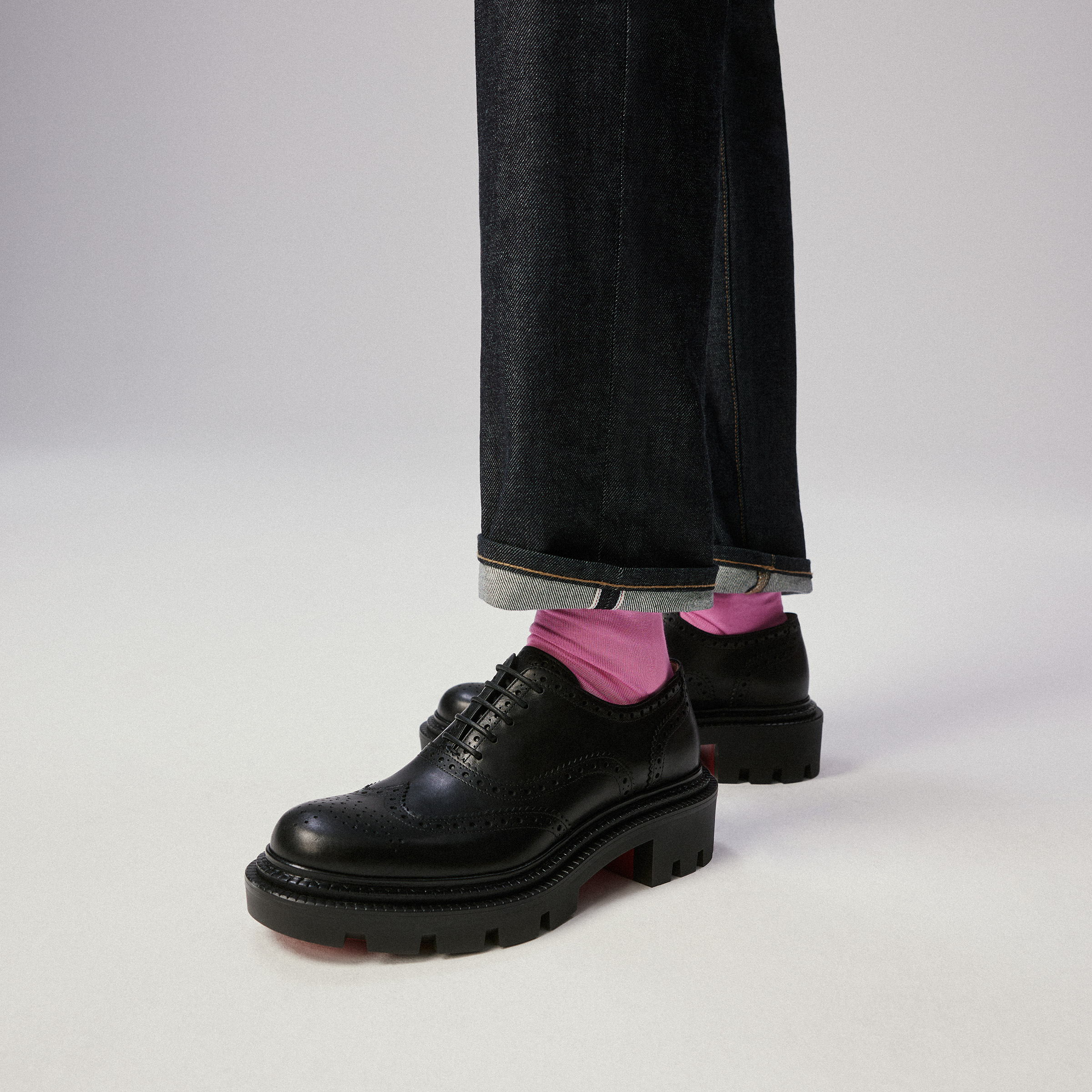 College - Oxfords - Waxed calf leather - Black - Men