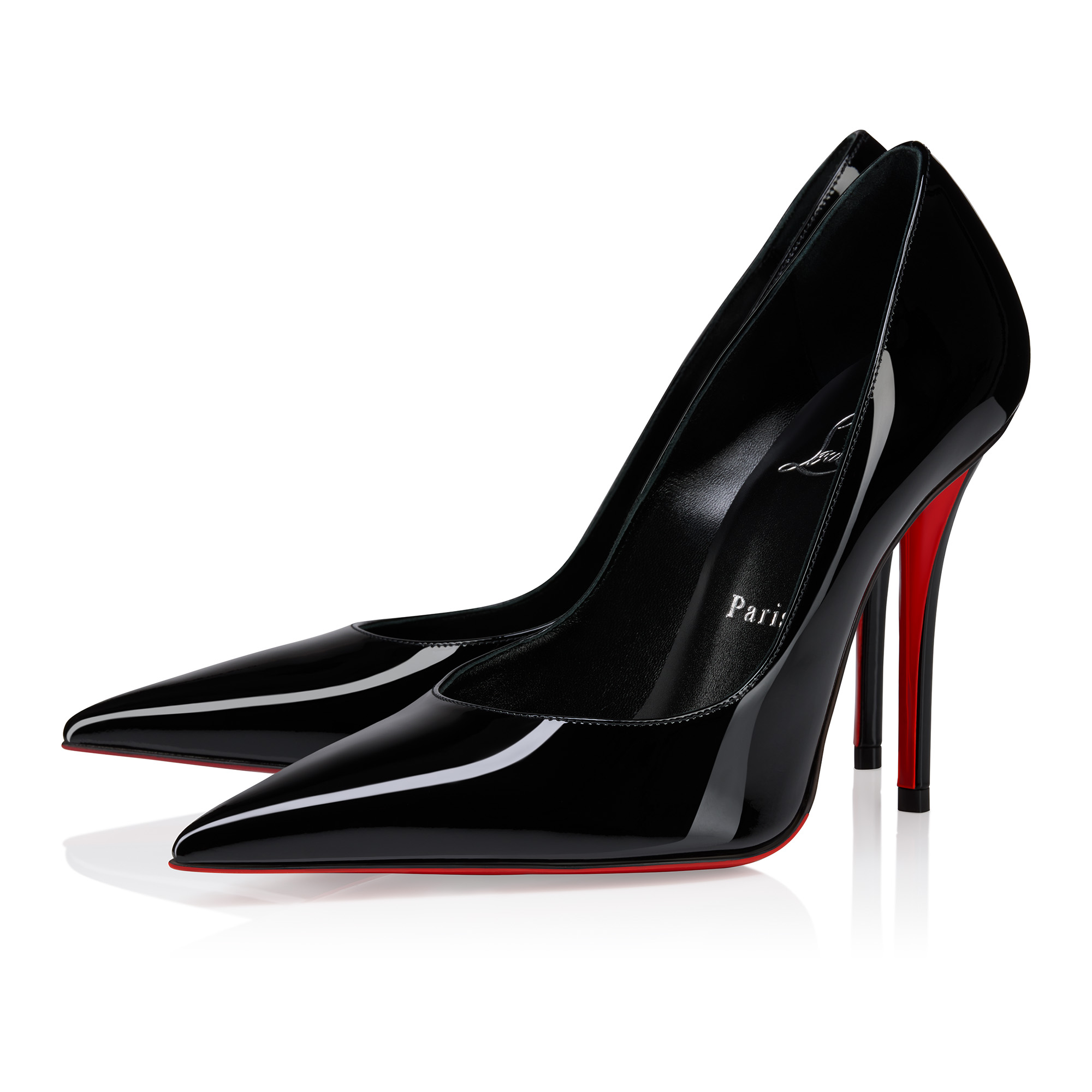 Christian Louboutin 黒 ポインテッドトゥウェッジヒール Miss Z - 100 mm Pumps - Patent calf leather - Black - Women