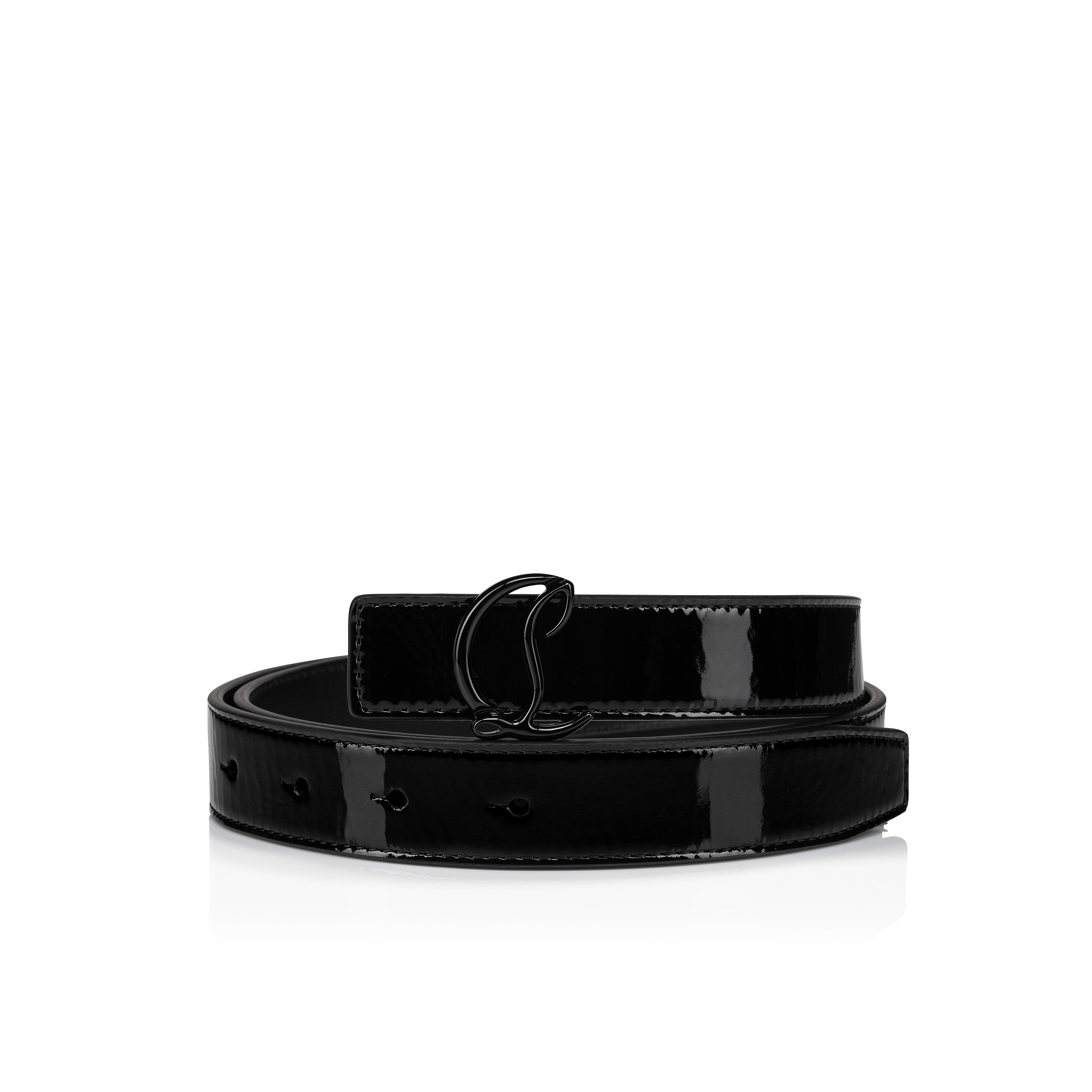 Loubi54 Ceinture Cuir verni Vog Noir Christian Louboutin Suisse
