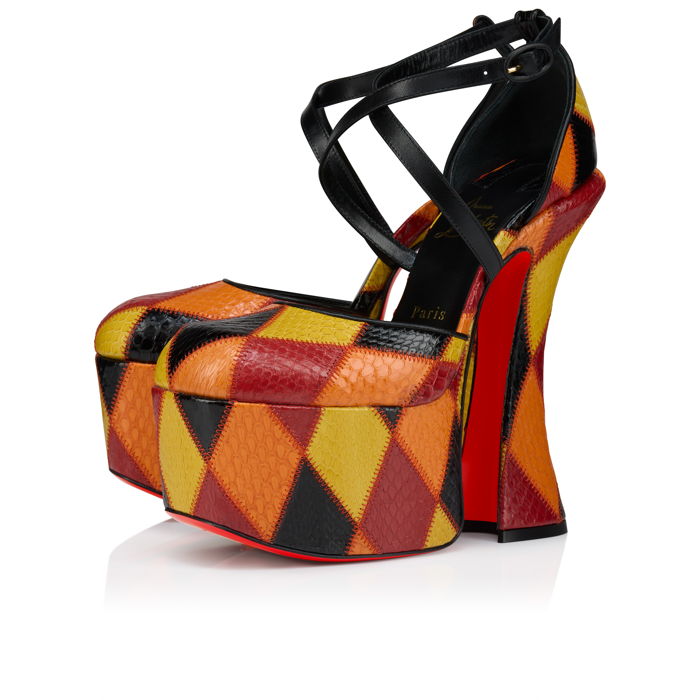 Aquadorcet - 160 mm Riemchen-Pumps - Patchwork-Leder von