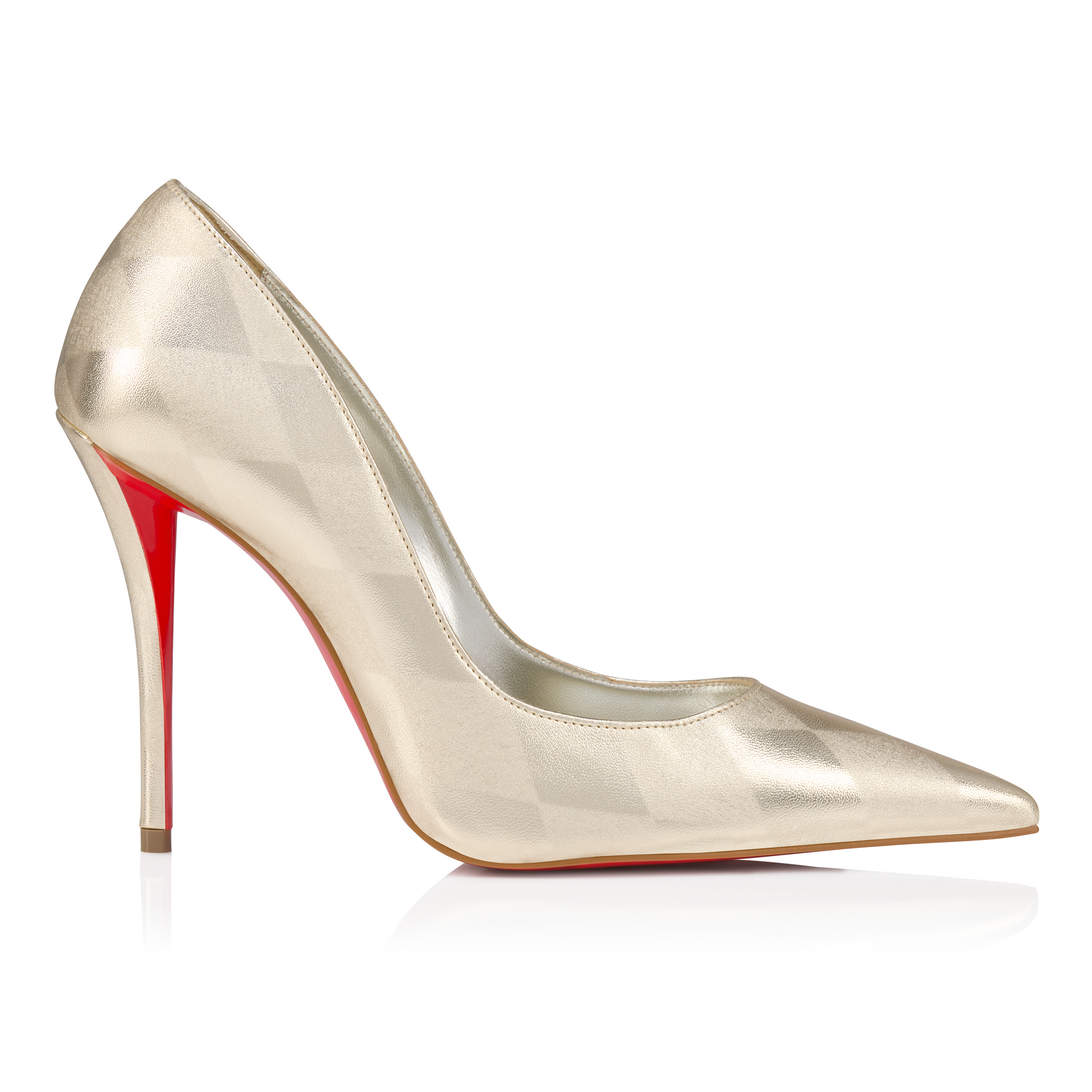 Miss Z - 100 mm Pumps - Diamond-shaped laminated lamb nappa