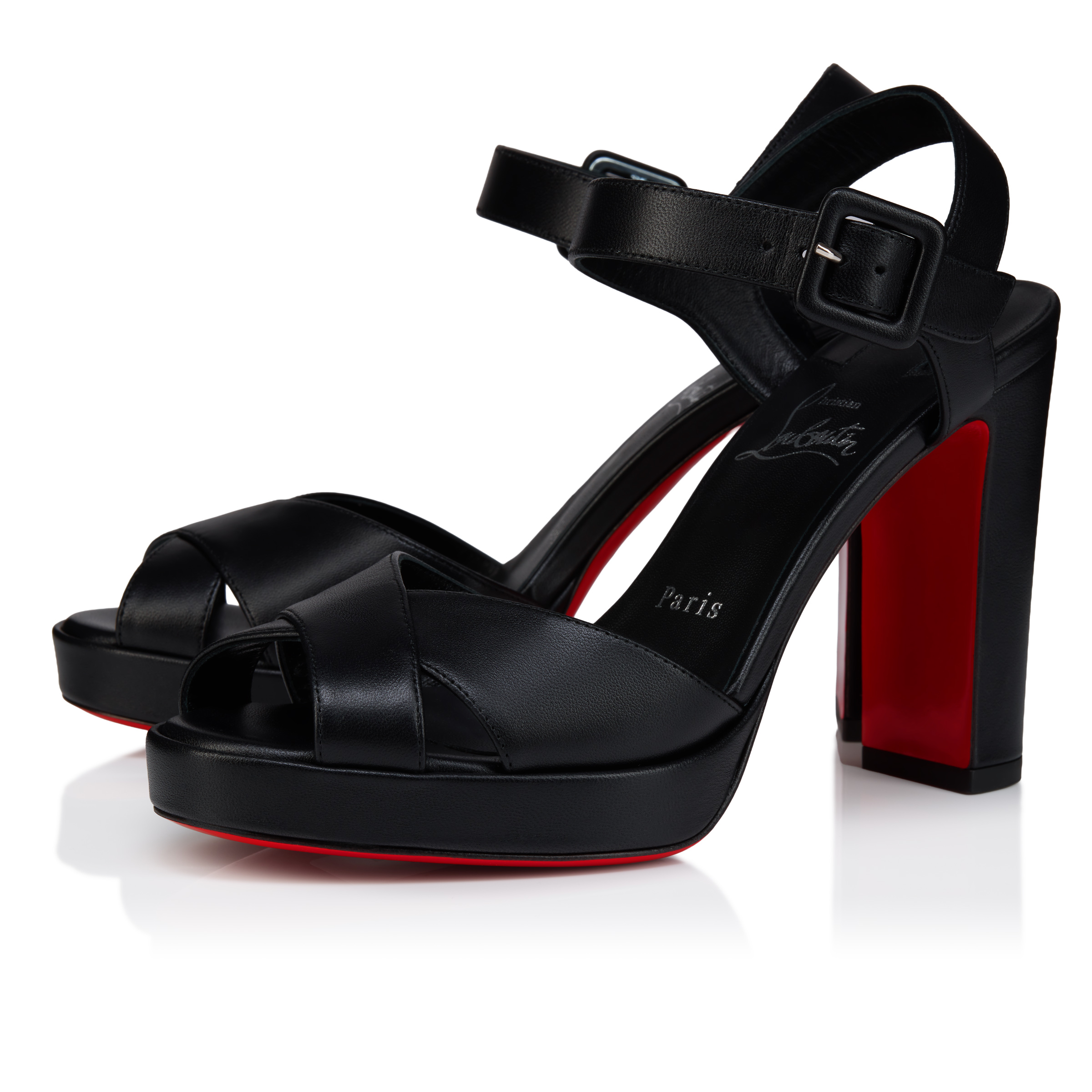 Cora - 100 mm Sandals - Lamb nappa leather - Black - Women