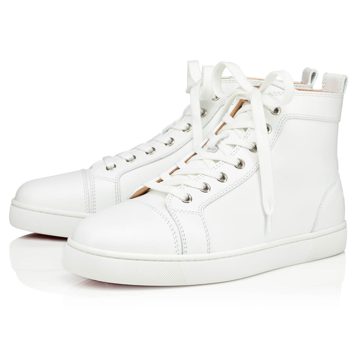 Louis - High-top sneakers - Calf leather - White - Men - Christian ...