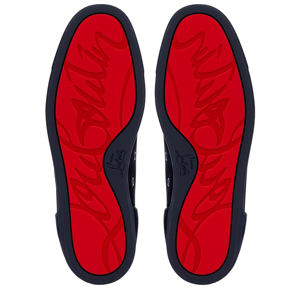 Christian Louboutin Men's Louis Junior Orlato Spike Sneakers - Version Navy - Size 9.5
