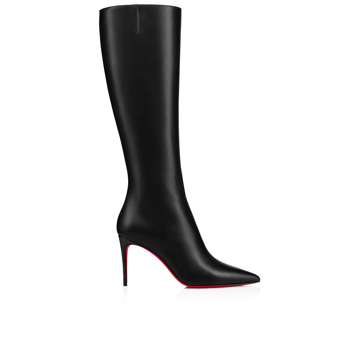 Christian Louboutin Boot Black Cate Flat Knee High Chain Detail 39 / 9 –  Mightychic