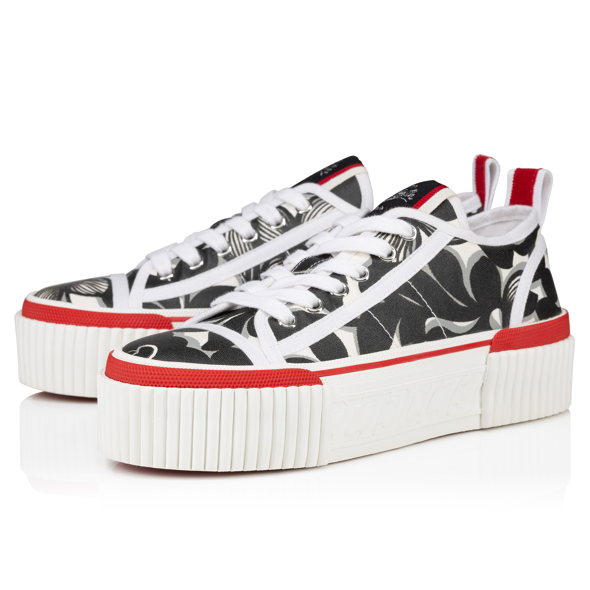 Super Pedro - 40 mm Sneakers - Petunia printed fabric - Black - Women ...