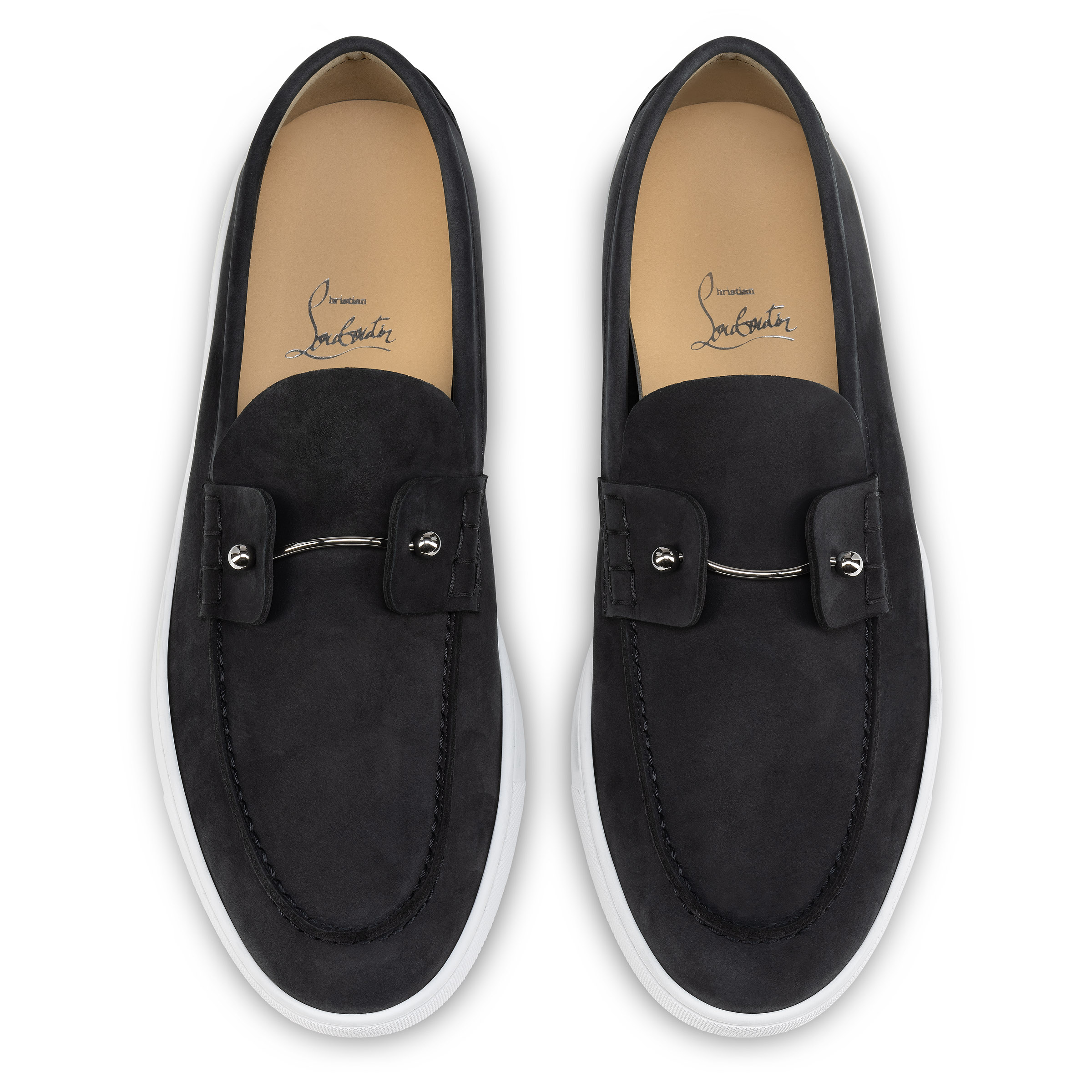 Chambeliboat Boat shoes Reversed nubuck leather Black Men Christian Louboutin Spain