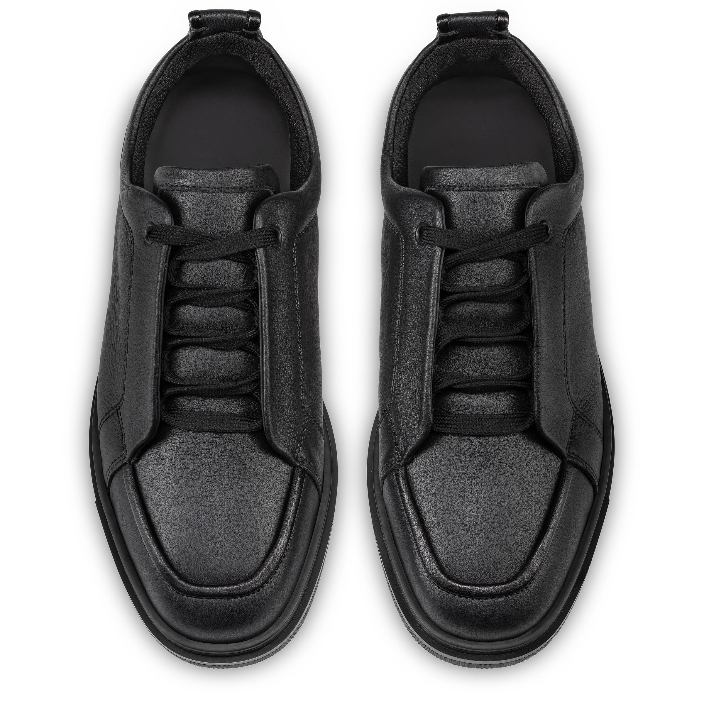 Jimmy - Sneakers - Calf leather and nappa leather - Black