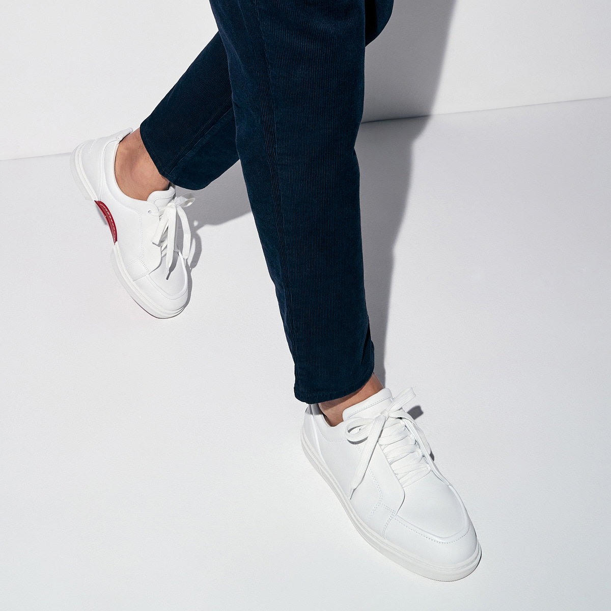 Jimmy - Sneakers - Calf leather and nappa leather - White