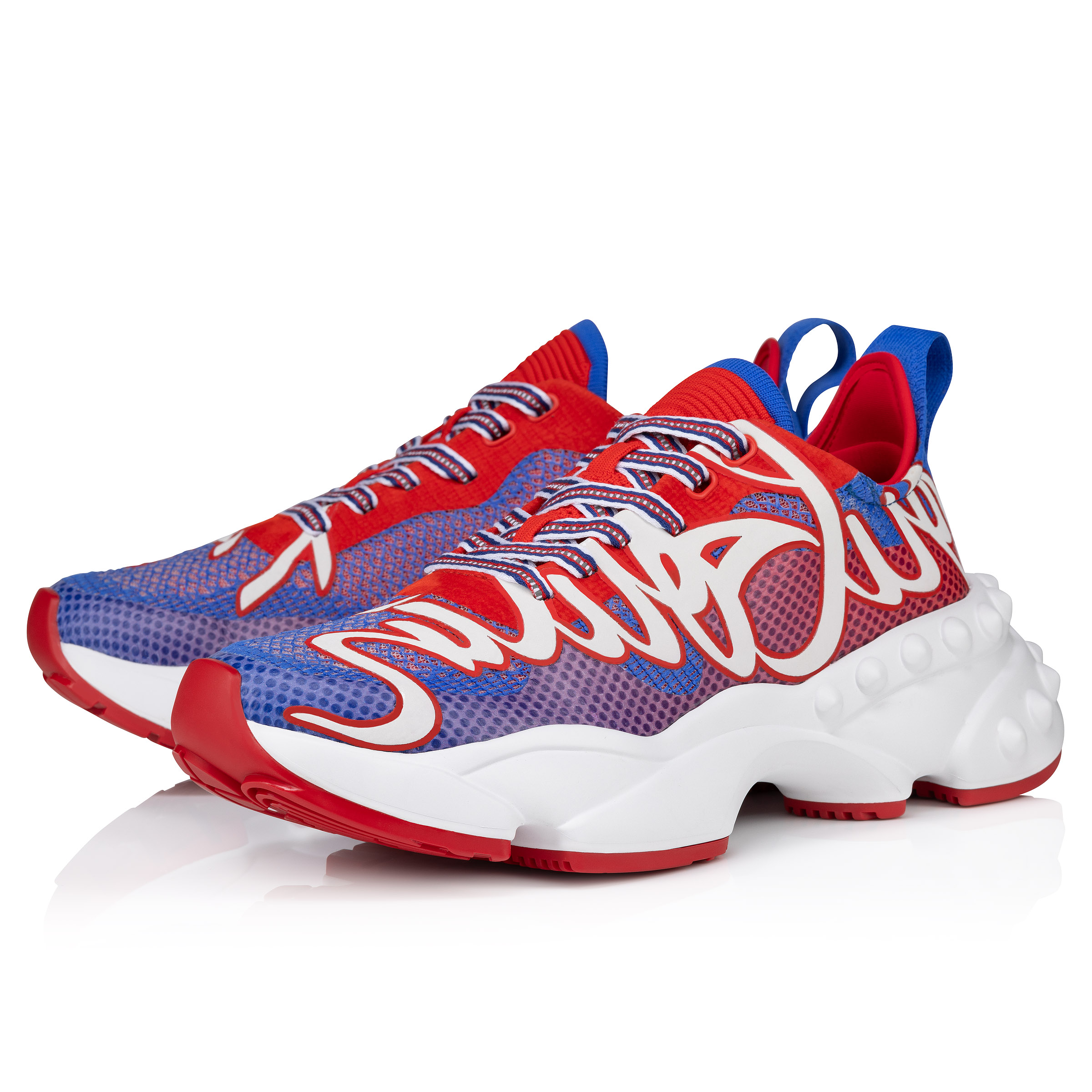 Blue and white louboutin discount