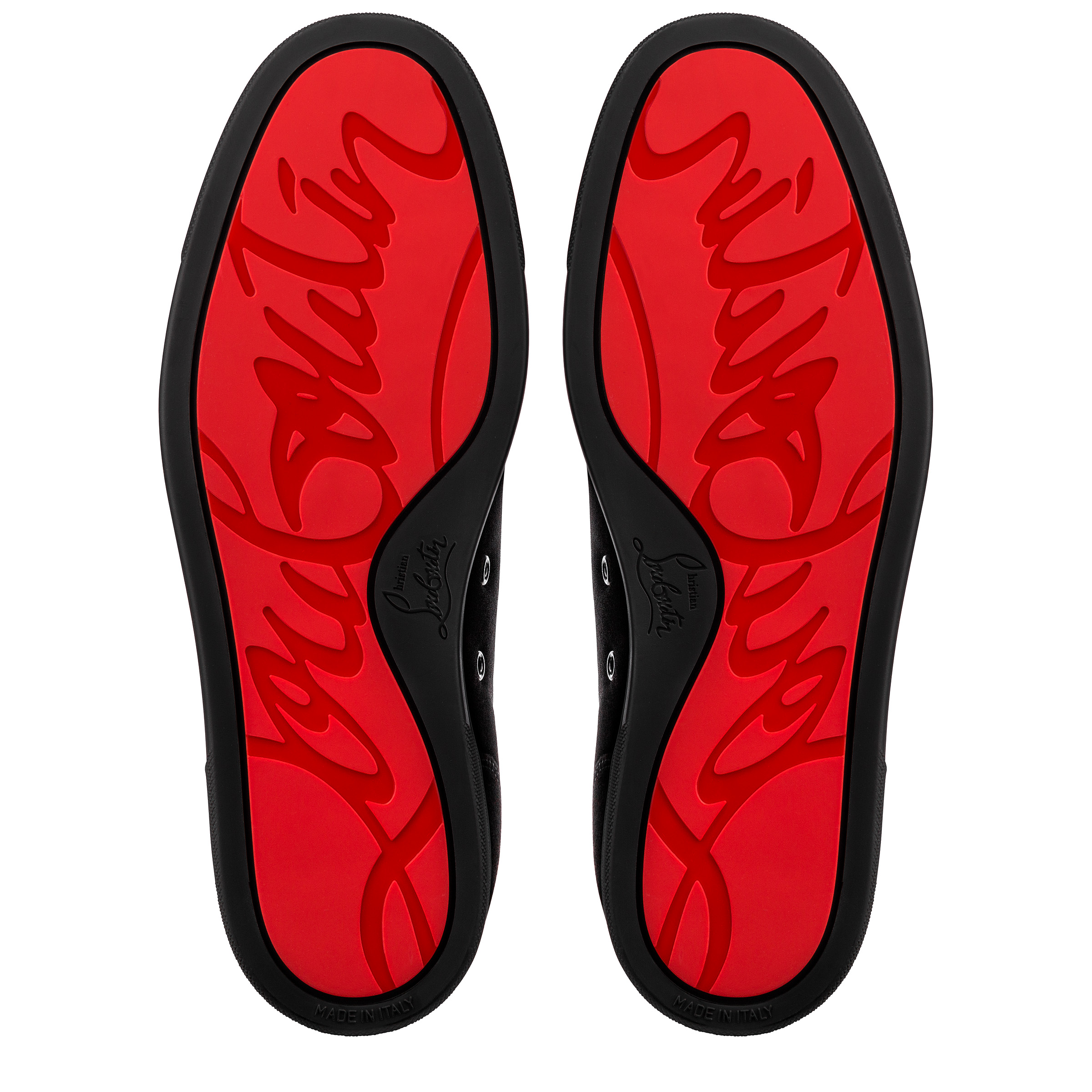 Louis Junior Spikes - Sneakers - Veau velours and spikes - Black - Men - Christian  Louboutin Belgium