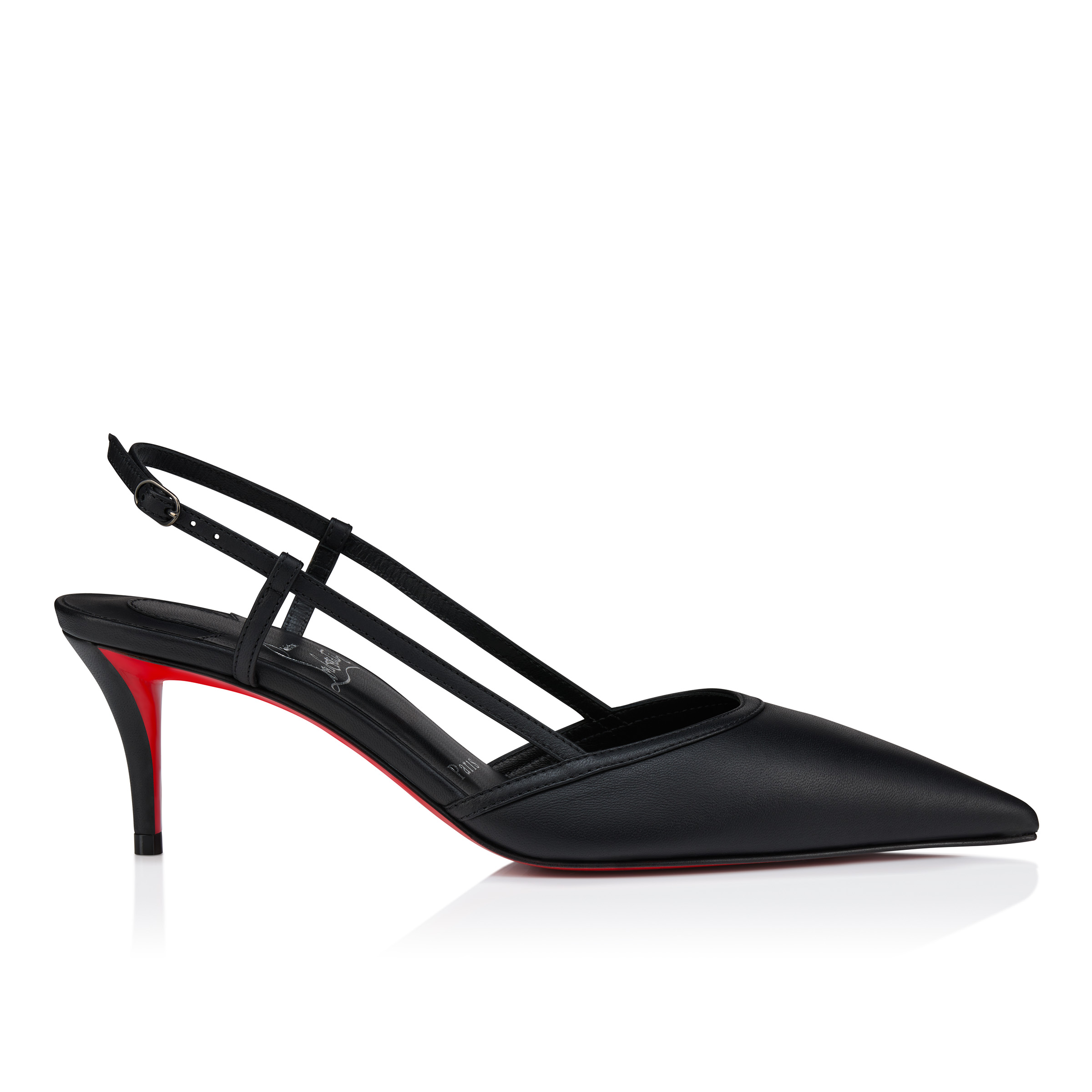 新品未使用✨️Christian Louboutin ブラックサンダル 38 Miss Z Sling - 60 mm Slingback pumps - Lamb nappa leather