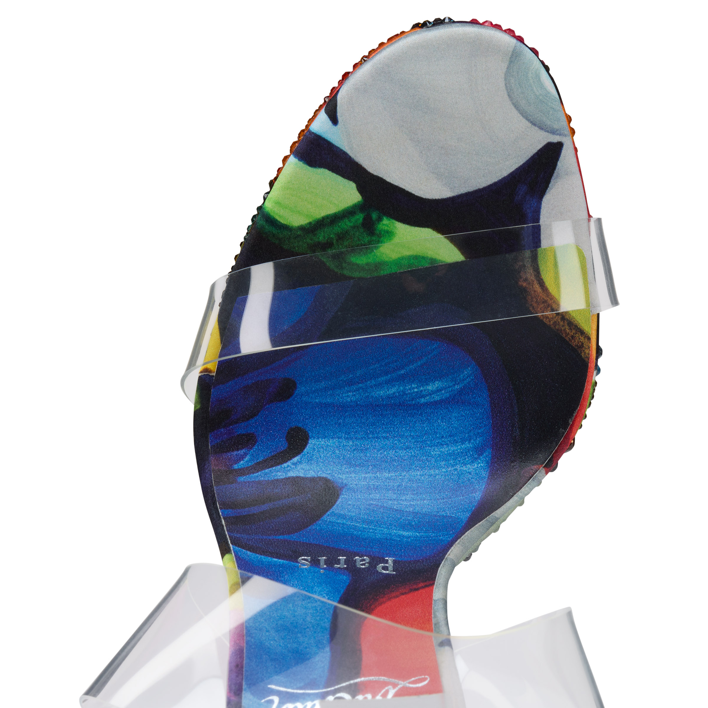 Just Nothing Alta Flower Strass Mules 150 mm TPU et strass