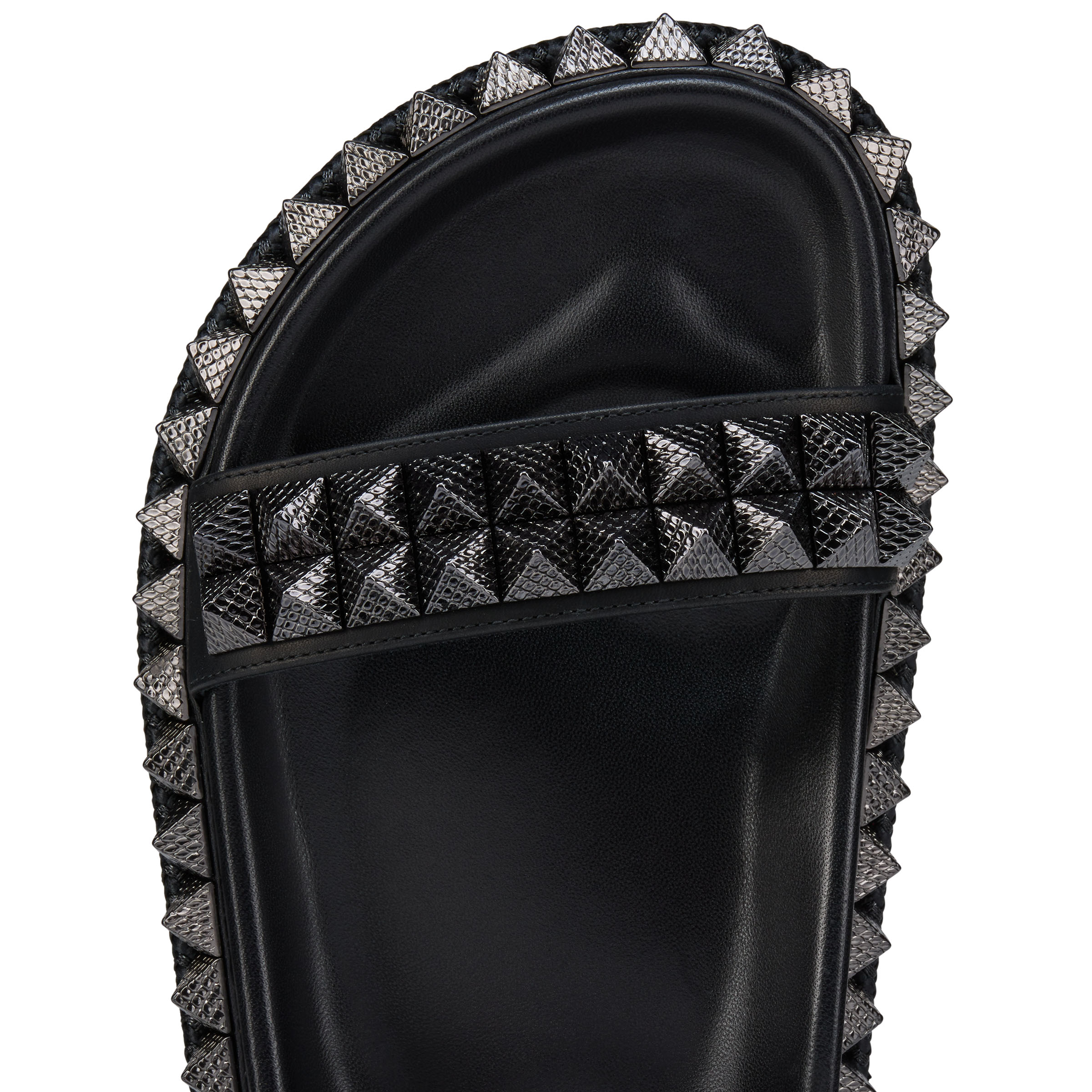 Christian Louboutin｜Pyrabizz Sandal ブラックレザーサンダル Christian Louboutin Pyrabizz Calf Leather Sandals | Harrods US