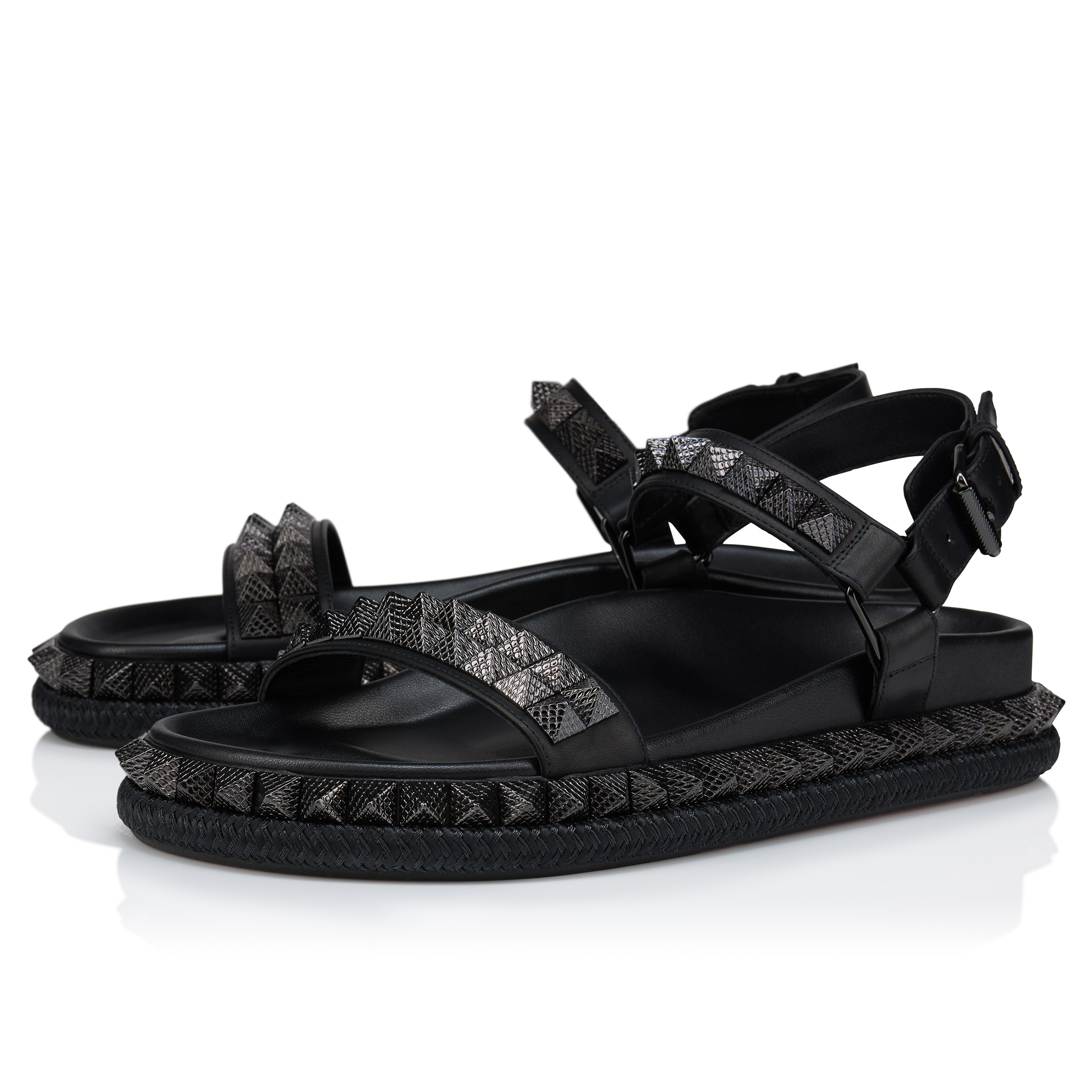 Pyrabizz Sandal - Sandals - Waxed calf leather - Black