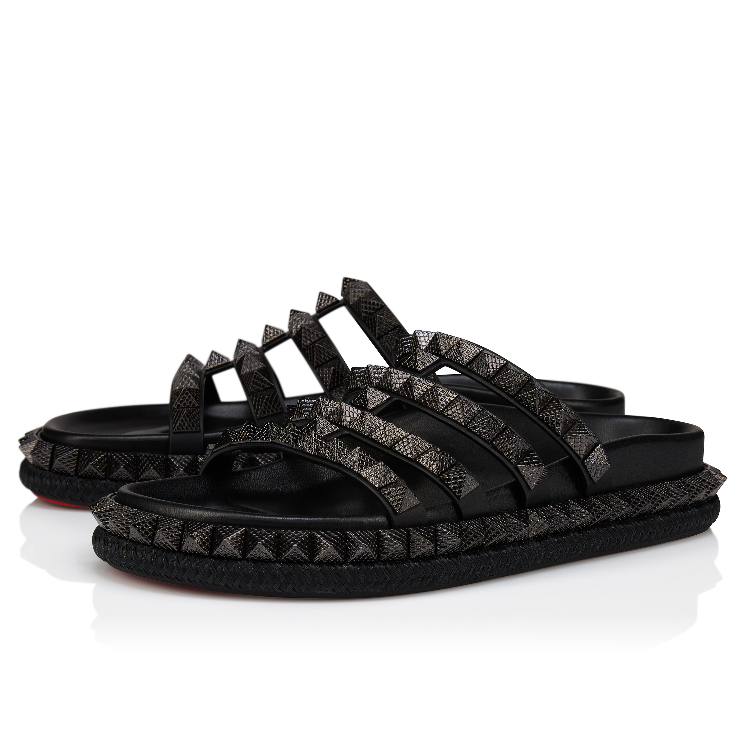 Christian Louboutin ♪ Pyra Hallulila ミュール 3250245B439 Pyra Hallulila - Mules - Waxed calf leather - Black - Women