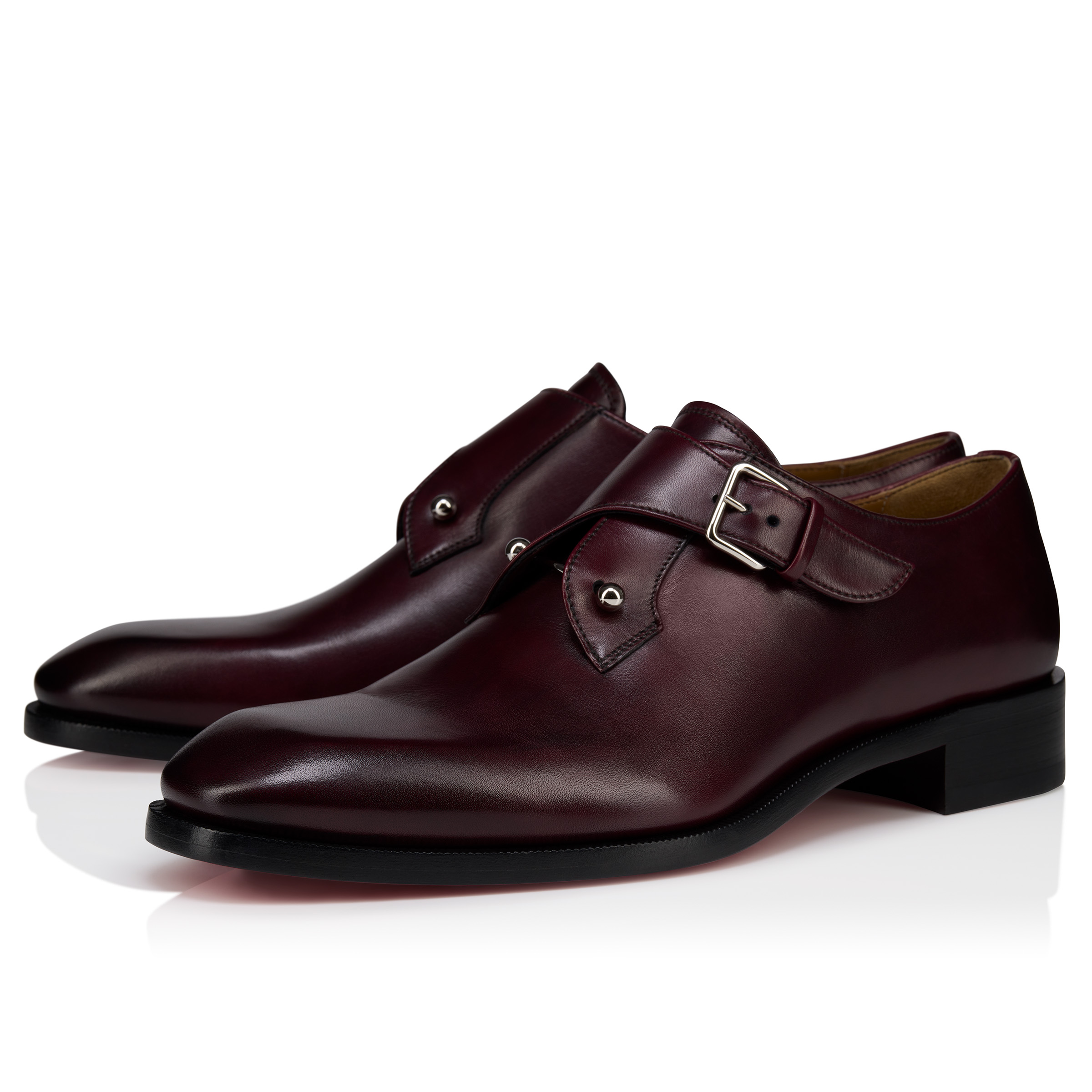 Chambelimonk - Monk-Straps - Patinated calf leather - Oxblood