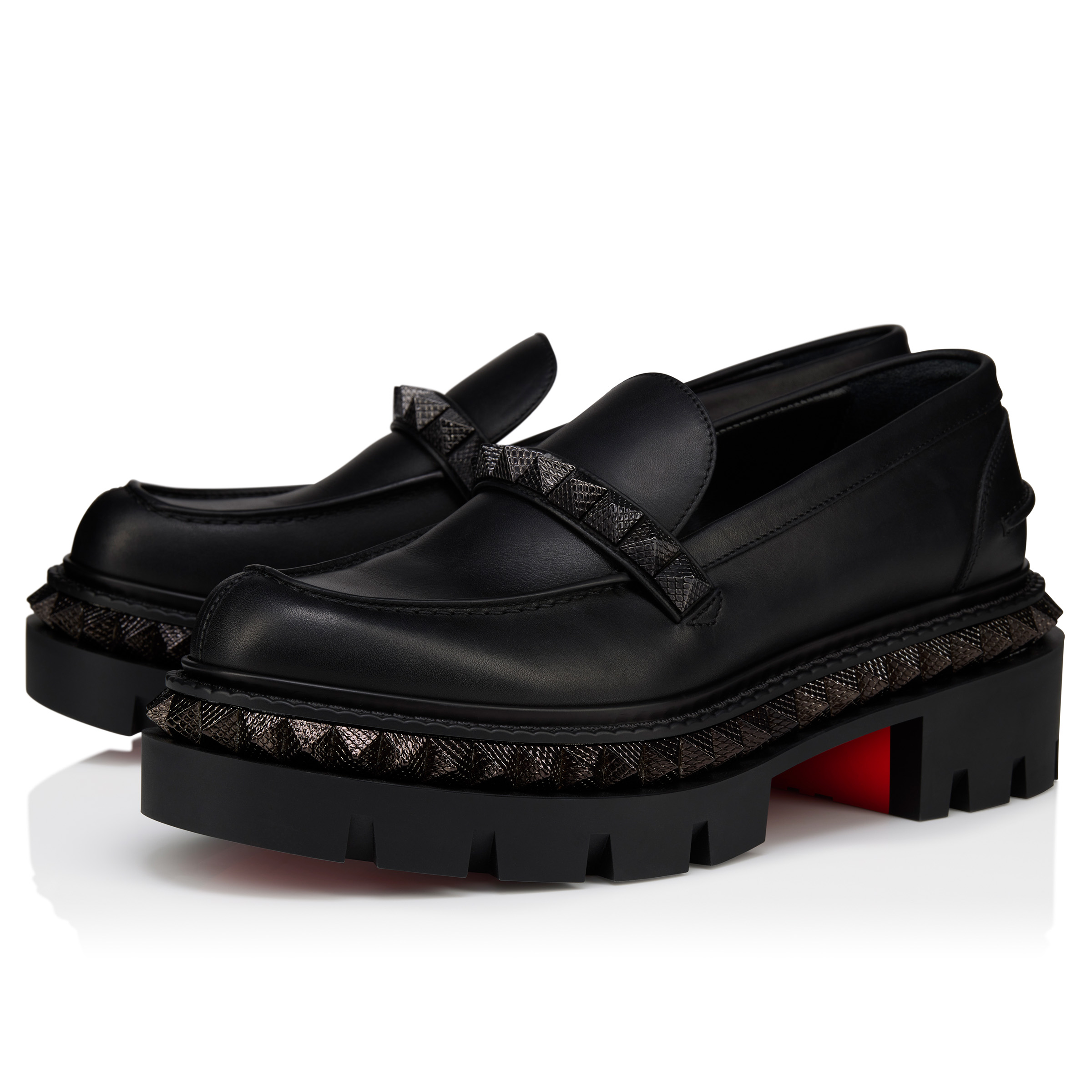 St Roch Pyraclou - Loafers - Waxed calf leather - Black - Women