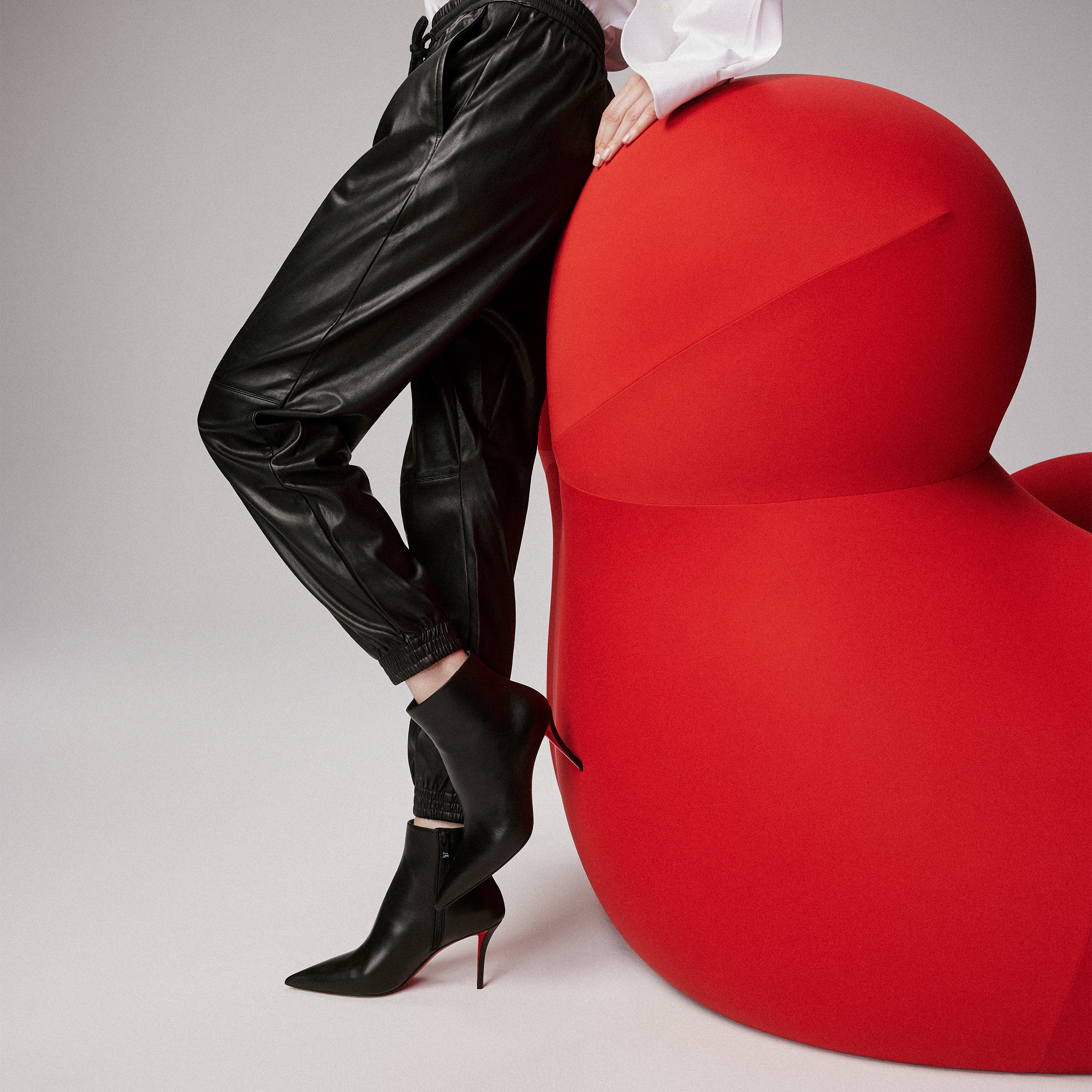 ぶ*ん様 #Christian Louboutinロングブーツレザーハイヒール 3250838bk01-3250838bk01-