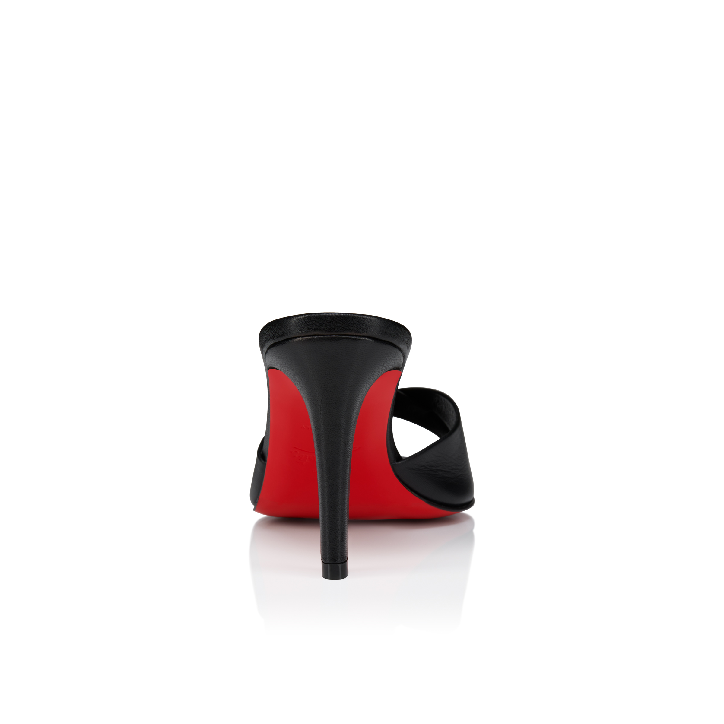 Fanny Slide - 85 mm Mules - Kid leather - Black - Women