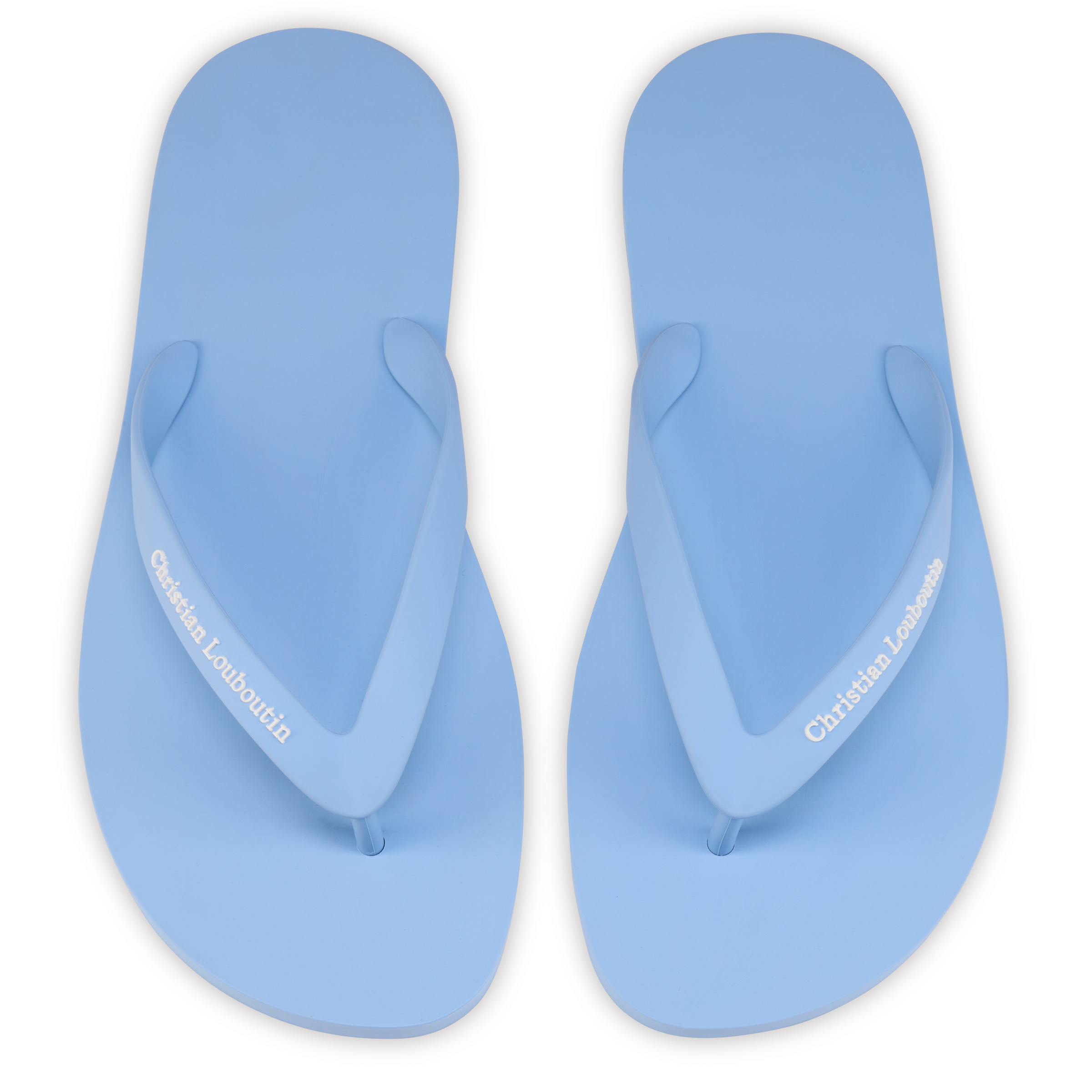 Christian Louboutin アクアブルー サンダル The Christian Louboutin Summer - Thongs - Rubber - Pastel Blue