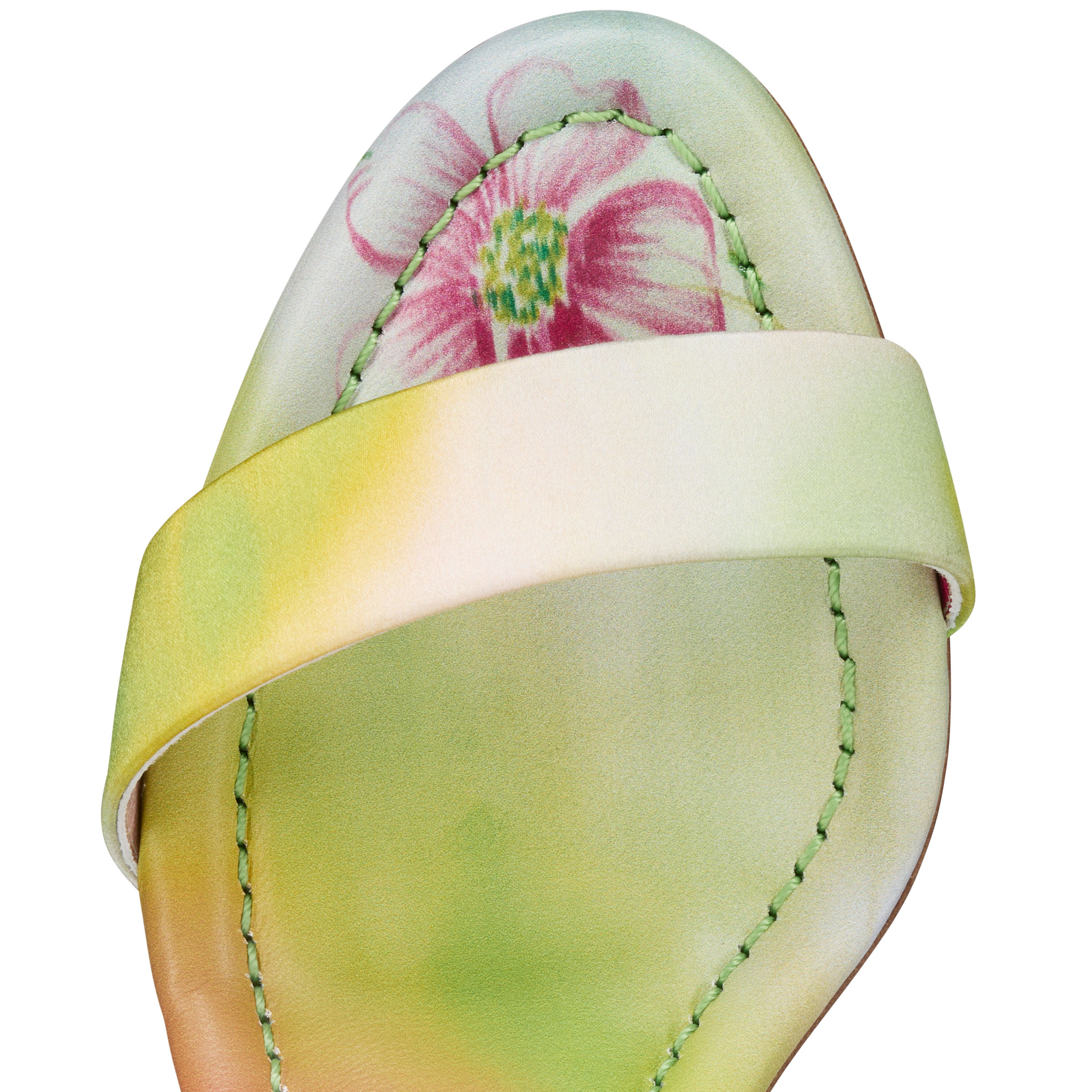 Jane Sandal – 85 mm Sandalen – Botanica Print Crêpe-Satin