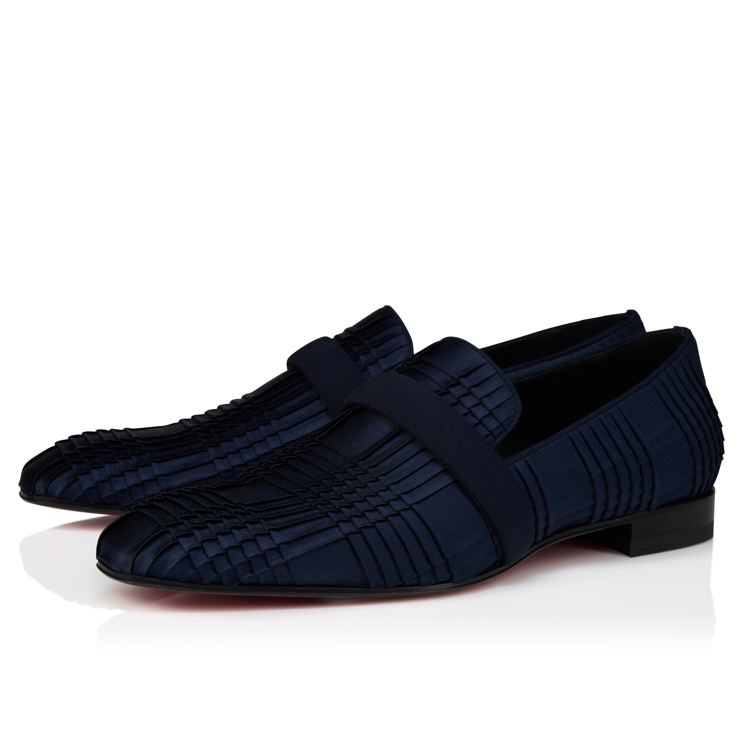 Dandydeco - Loafers - Tartan satin - Marine - Men 