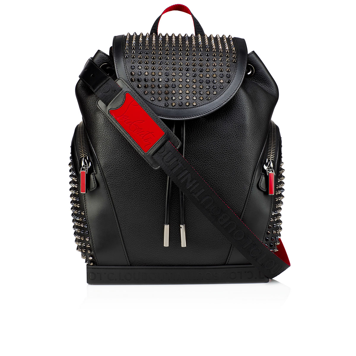 Explorafunk - Backpack - Calf leather and spikes - Black ...