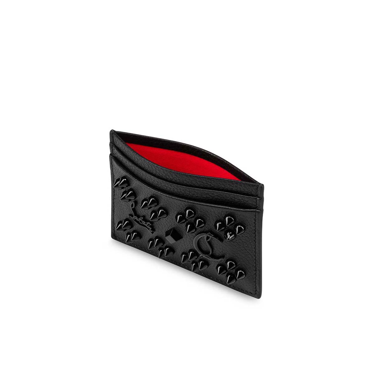 【美品】ルブタン Kios Spikes カードケース 黒 Kios woman - Card holder - Grained calf leather and spikes