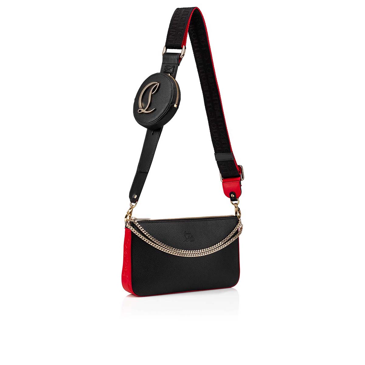 ユニセックス ハイブリッド型 LOUBIDEAL Christian Louboutin Loubila Hybrid - Pouch - Calf leather - Black - Christian