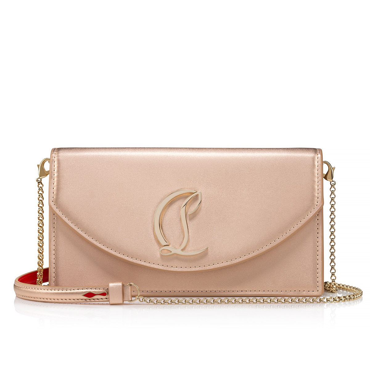 Nude louboutin sale clutch