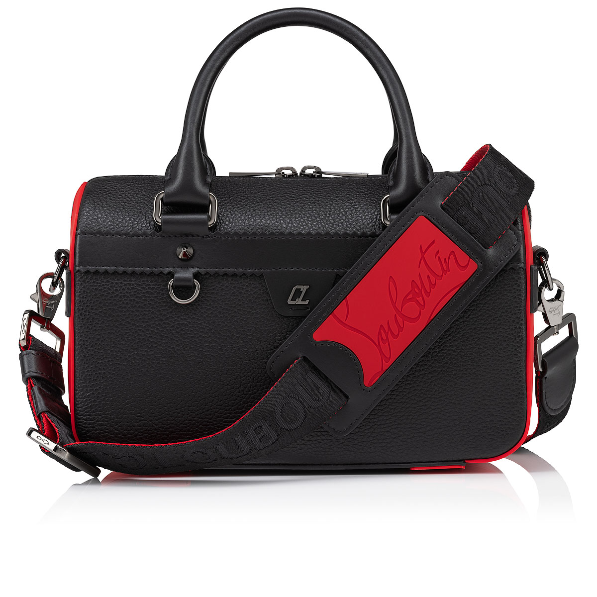 Ruisbuddy small Crossbody bag Grained calf leather and rubber Black Christian Louboutin Ireland